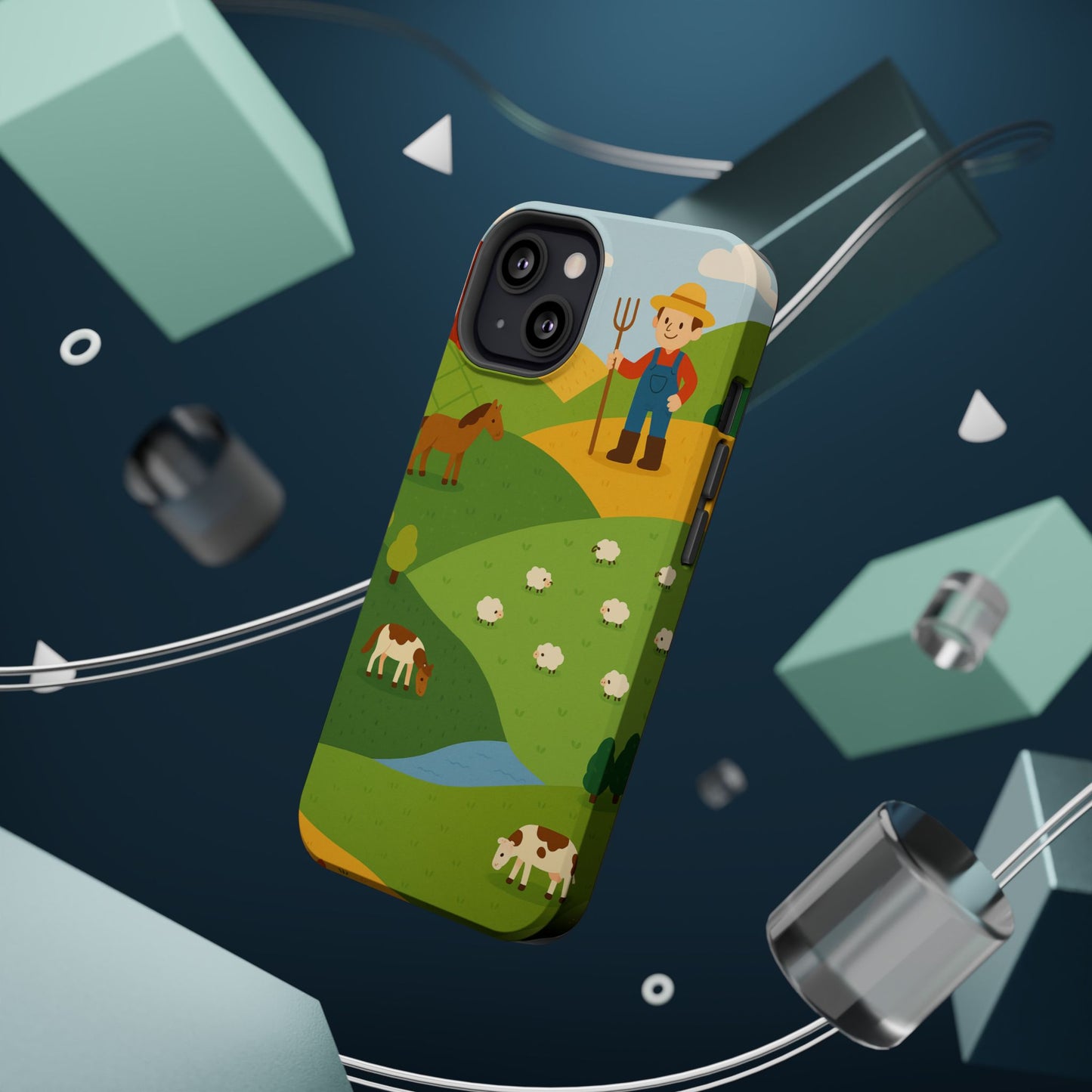 Farm-Themed Impact-Resistant MagSafe Phone Case