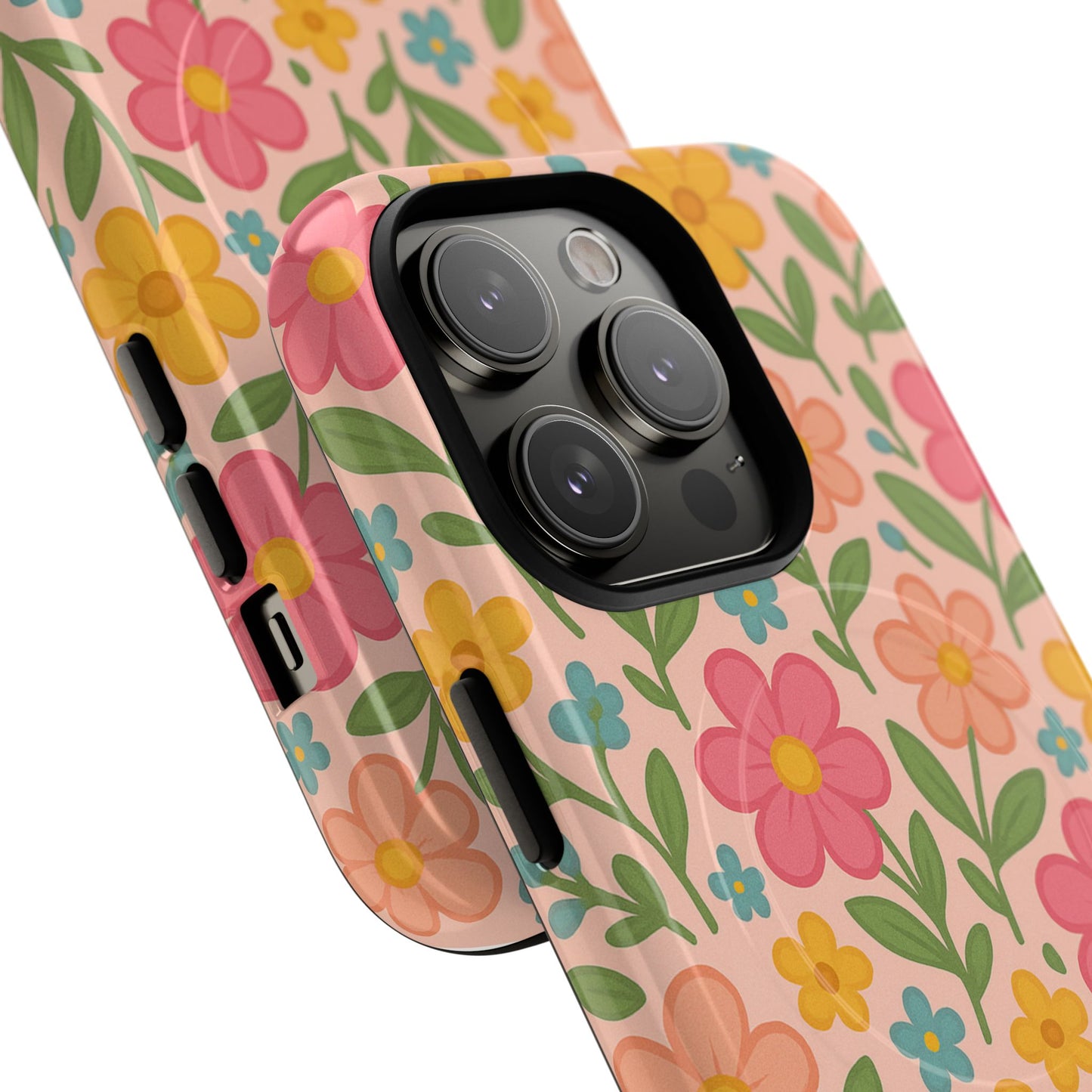 Floral Tough Magnetic MagSafe Phone Case - Stylish Protection for Everyday Use