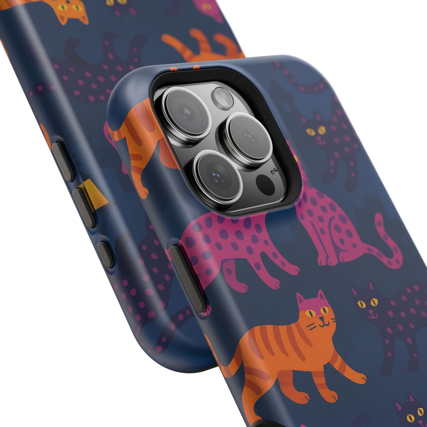 Colorful Cat Phone Case - MagSafe Impact-Resistant