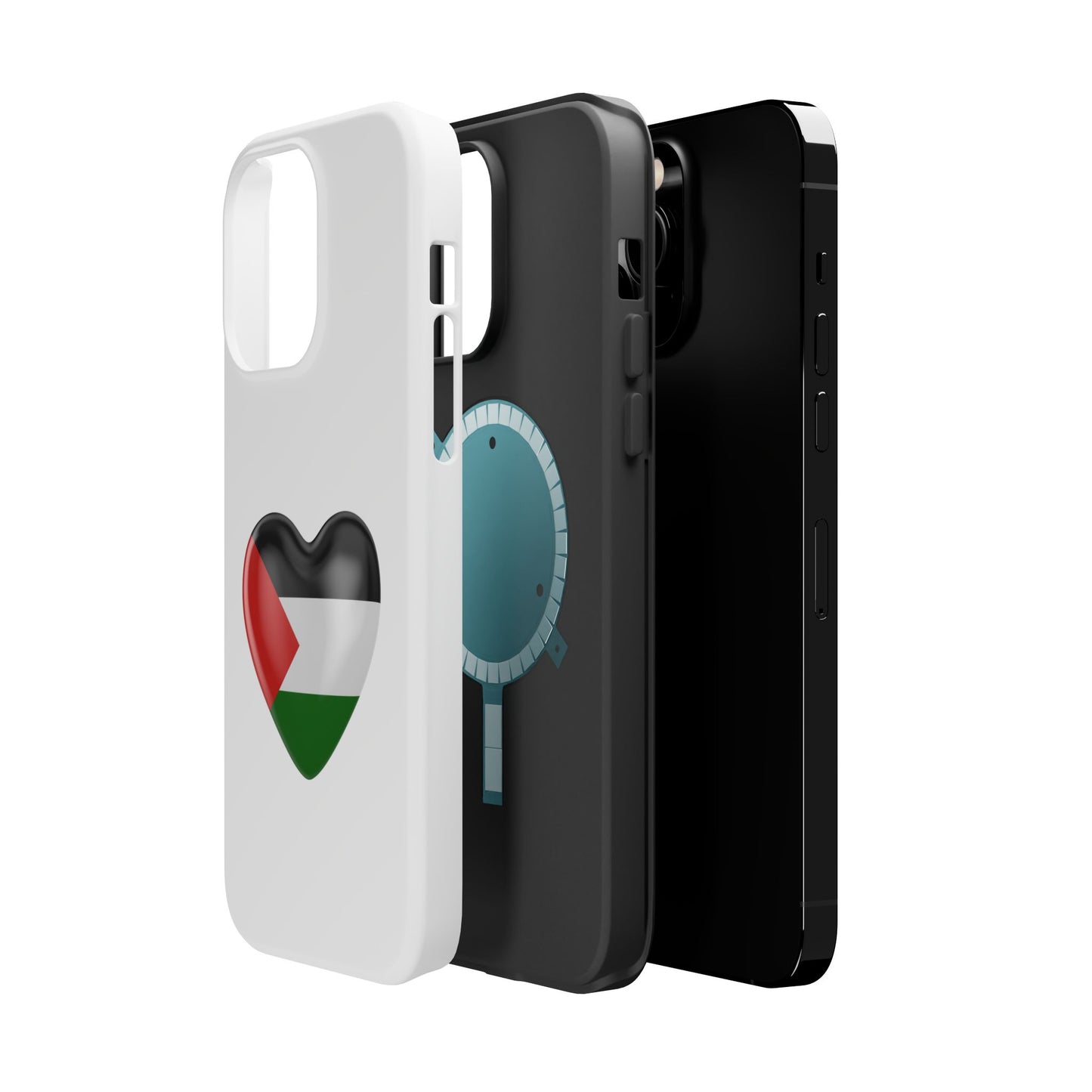 MagSafe Tough Cases with Palestinian flag in heart shape