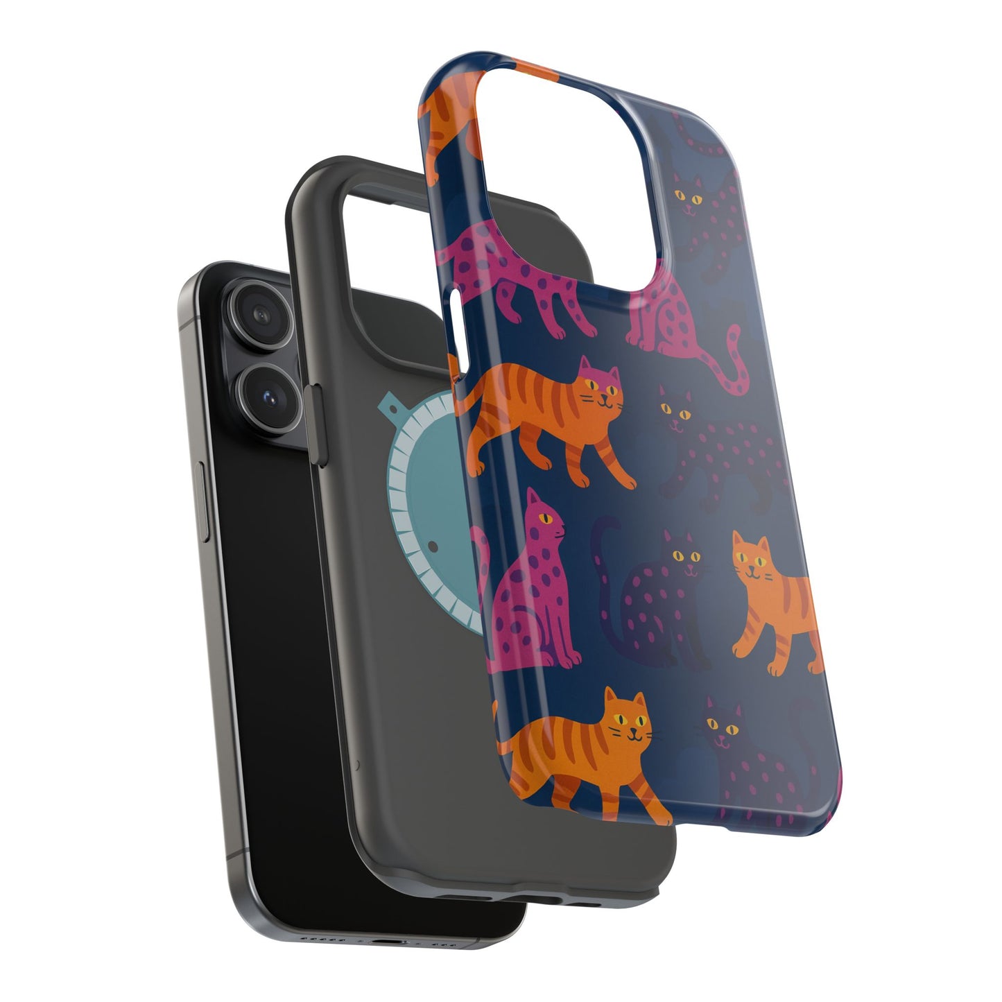 Colorful Cat Phone Case - MagSafe Impact-Resistant