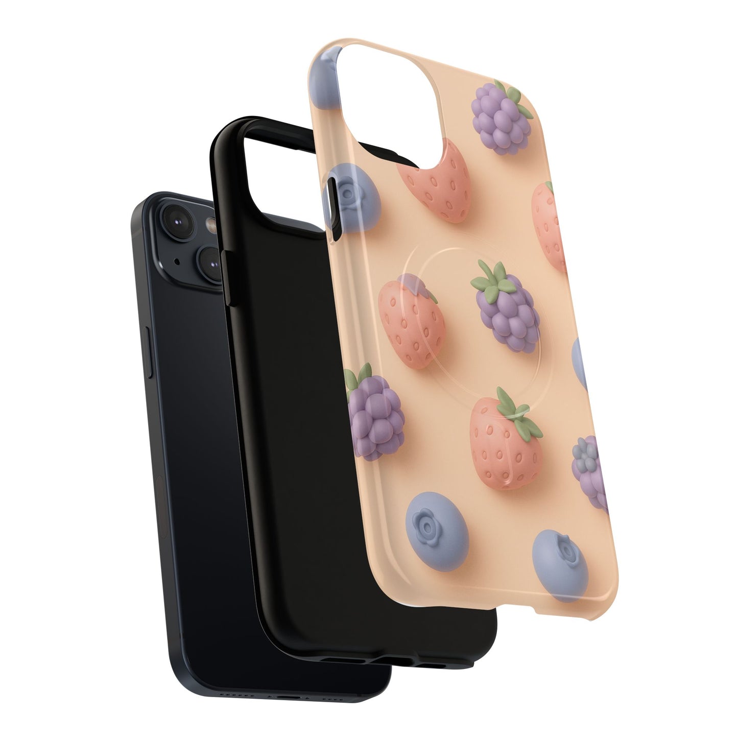 Fruitful 3D Strawberries Berries Tough Magnetic MagSafe Phone Case