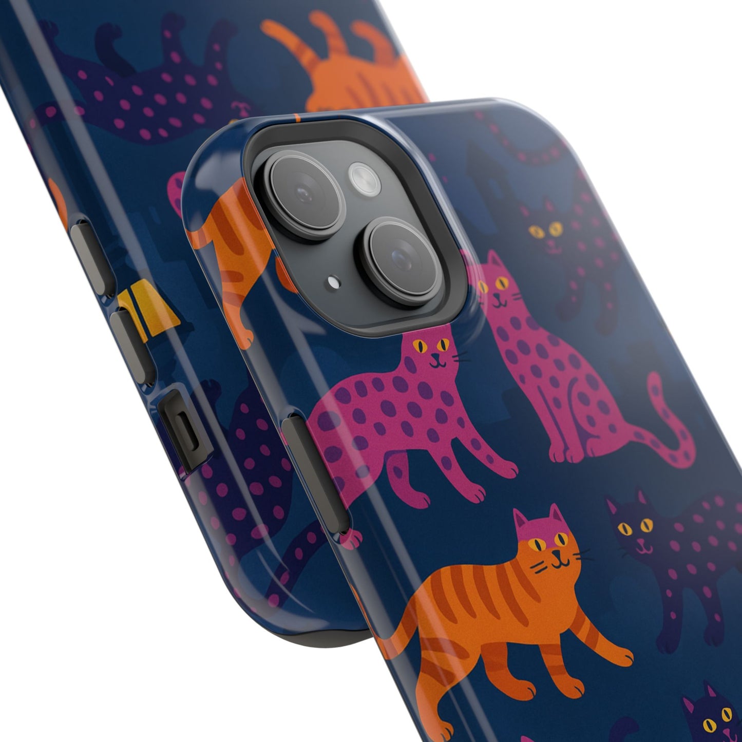 Colorful Cat Phone Case - MagSafe Impact-Resistant