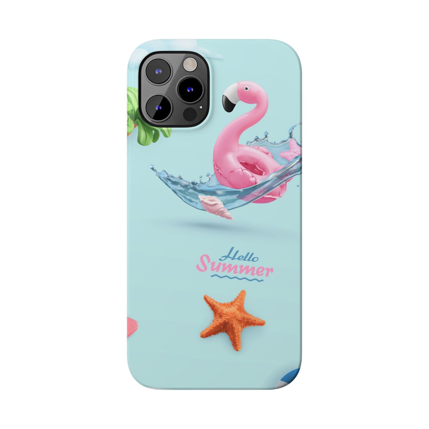 Slim Phone Cases with Hello Summer design