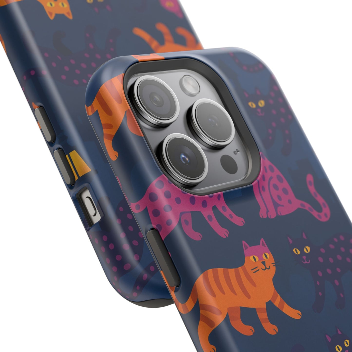 Colorful Cat Phone Case - MagSafe Impact-Resistant