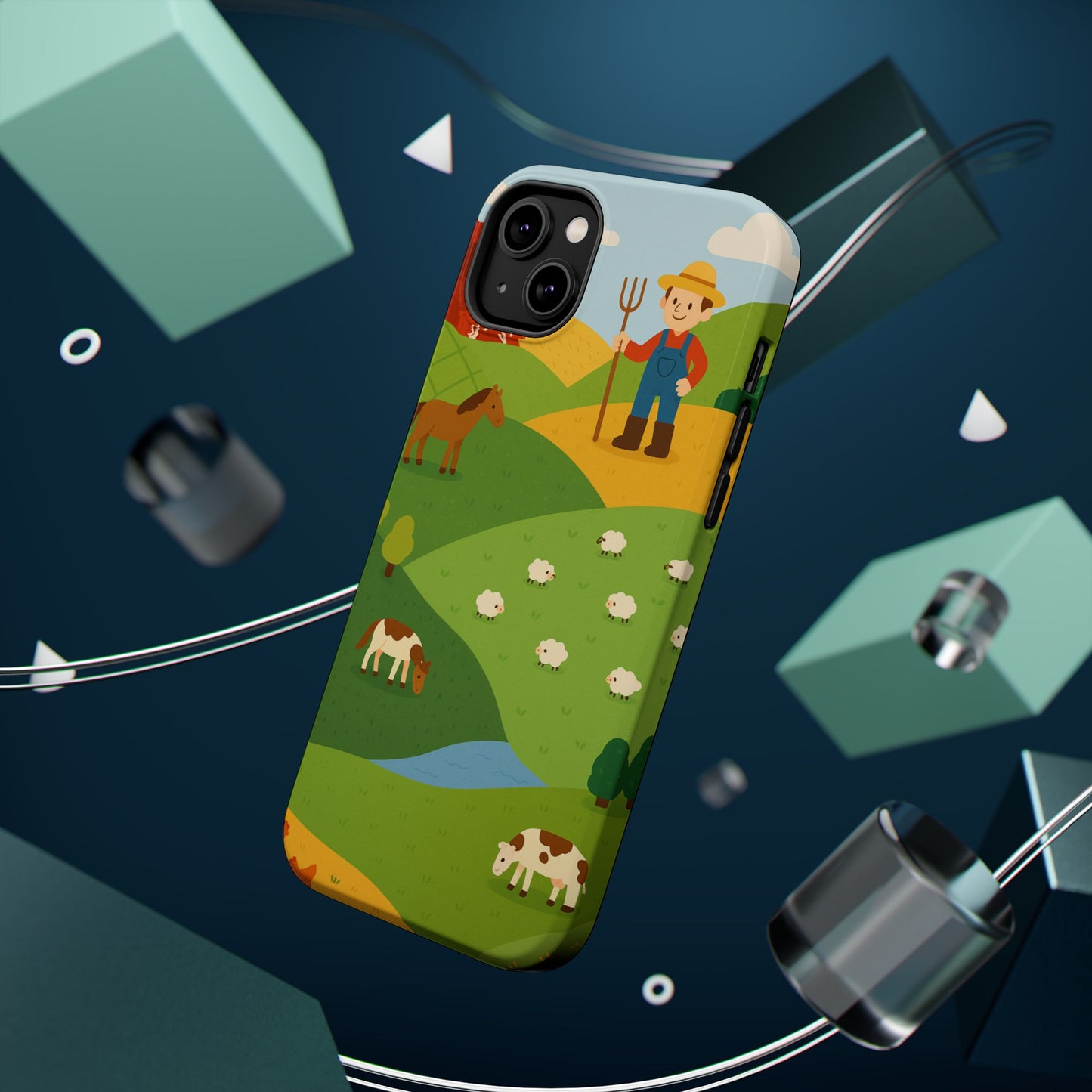 Farm-Themed Impact-Resistant MagSafe Phone Case