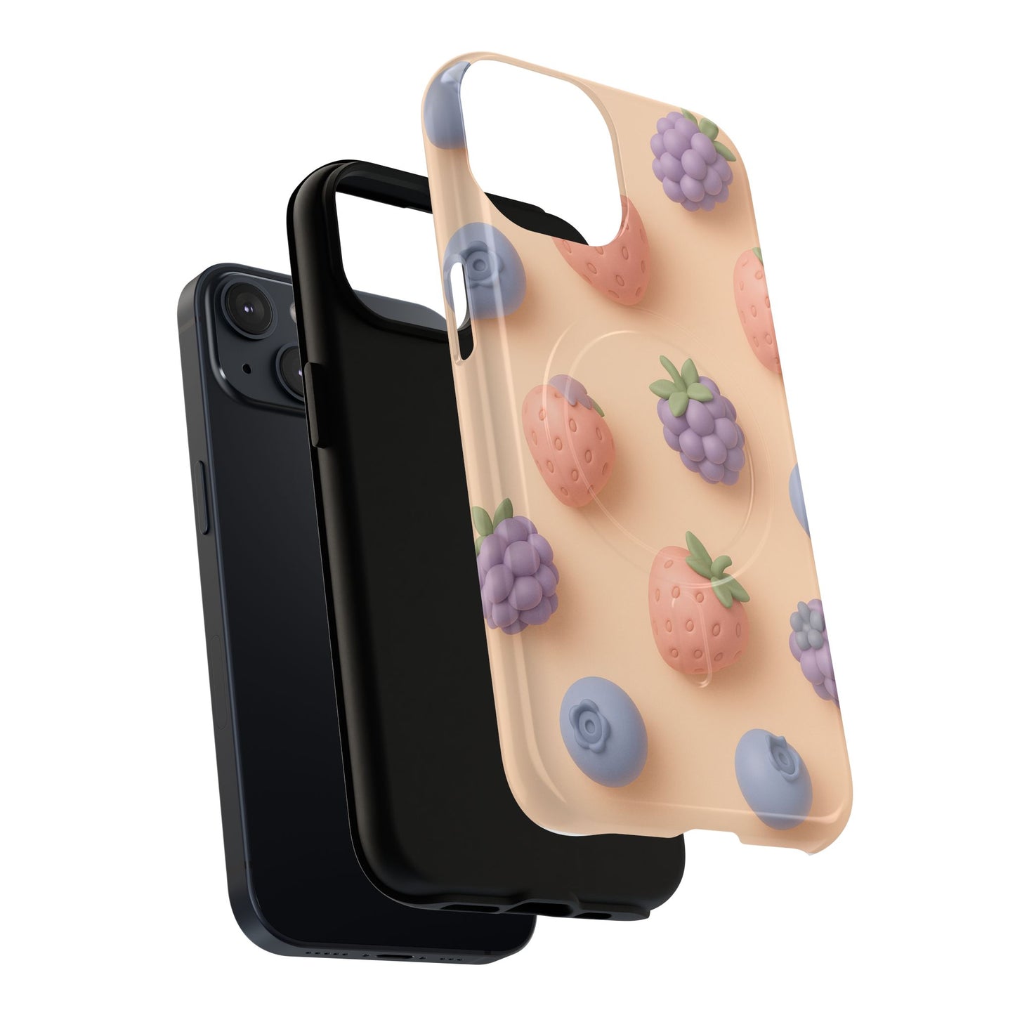 Fruitful 3D Strawberries Berries Tough Magnetic MagSafe Phone Case