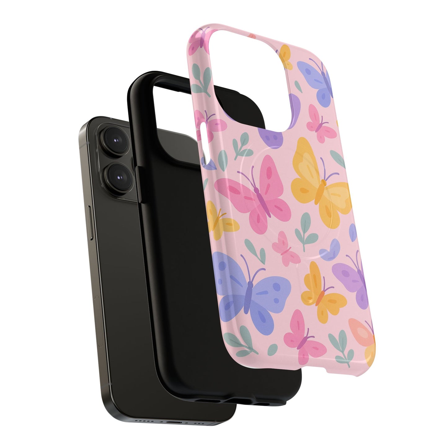 Butterfly Pattern Compatible with MagSafe Tough Magnetic Phone Case