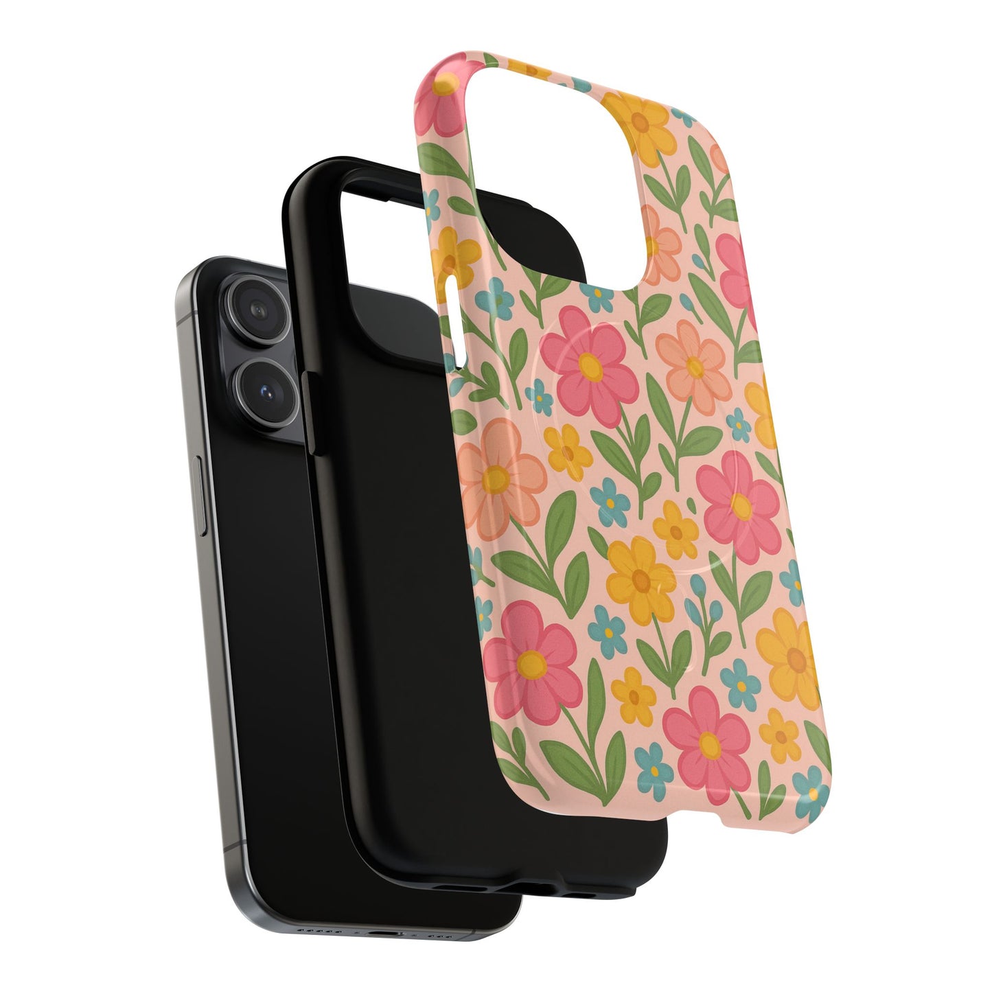 Floral Tough Magnetic MagSafe Phone Case - Stylish Protection for Everyday Use