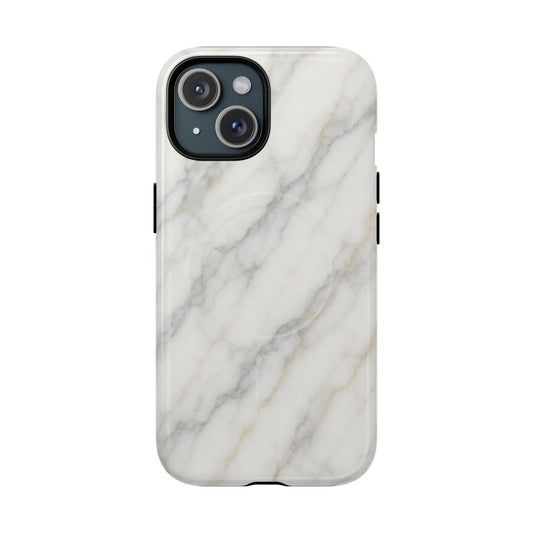 Classic White Marble iPhone Case with MagSafe - Shamo's