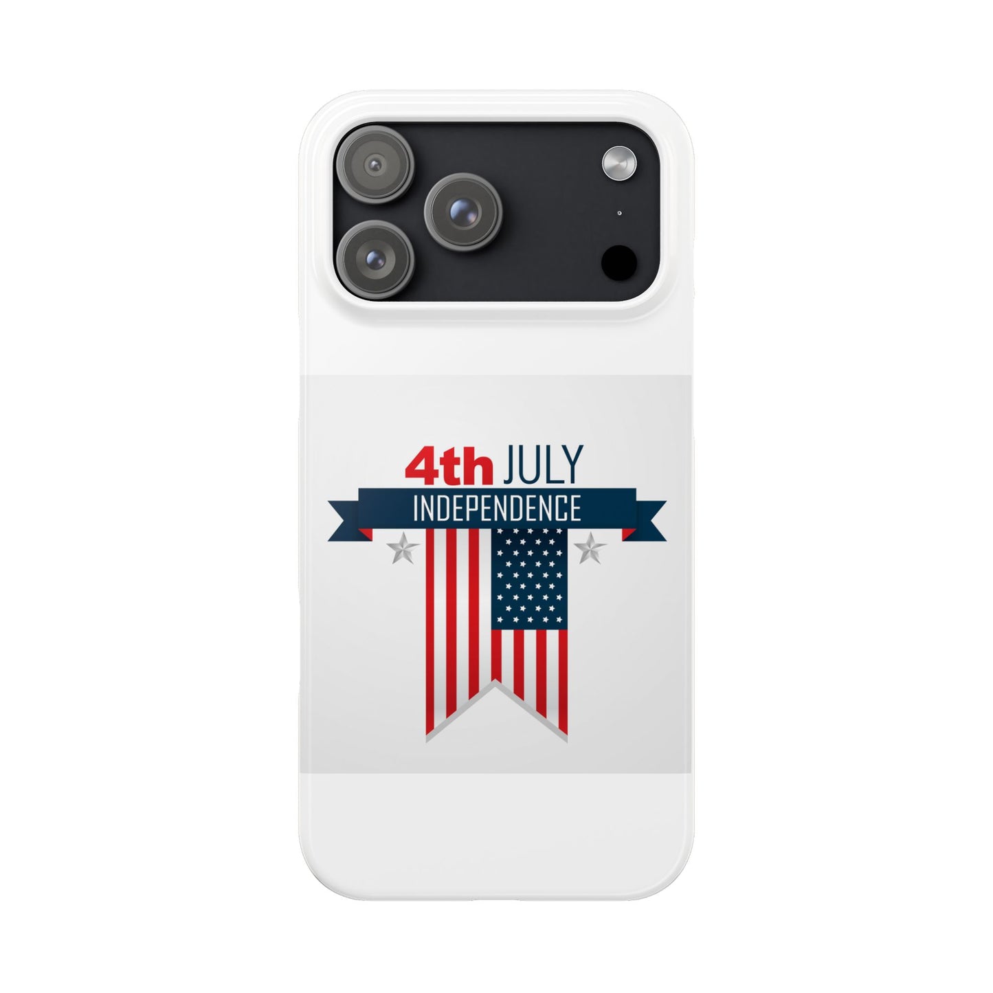 Slim Phone Cases with 4th of July writing for iPhone 17 and more