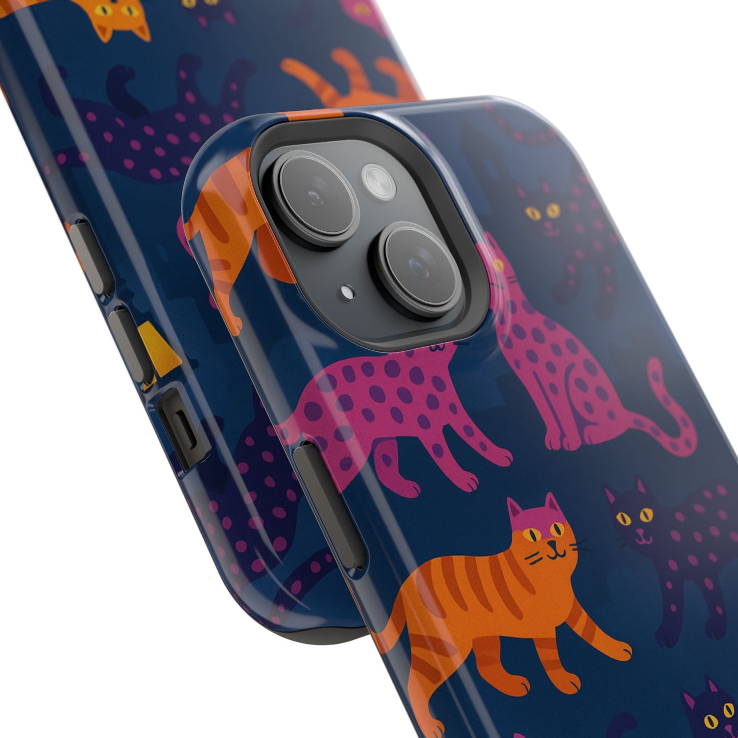 Colorful Cat Phone Case - MagSafe Impact-Resistant