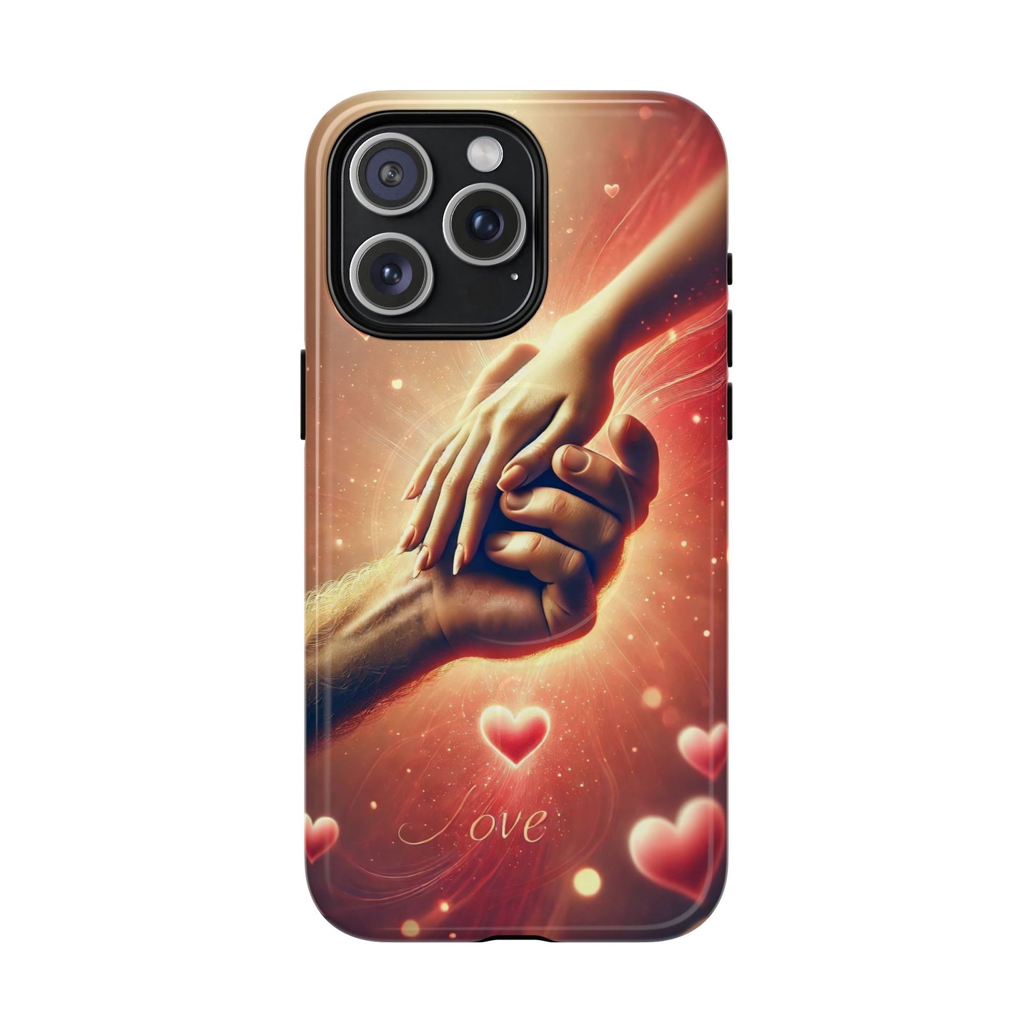 Magnetic Phone Case - Hands in Love Design - Compatible with MagSafe