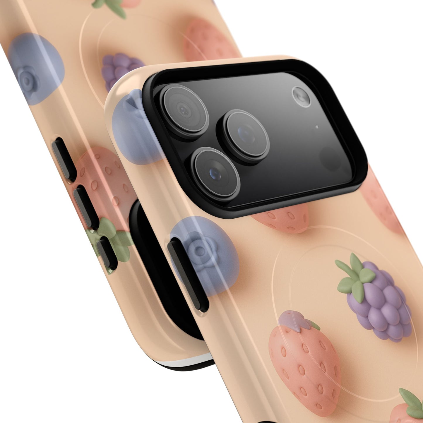 Fruitful 3D Strawberries Berries Tough Magnetic MagSafe Phone Case