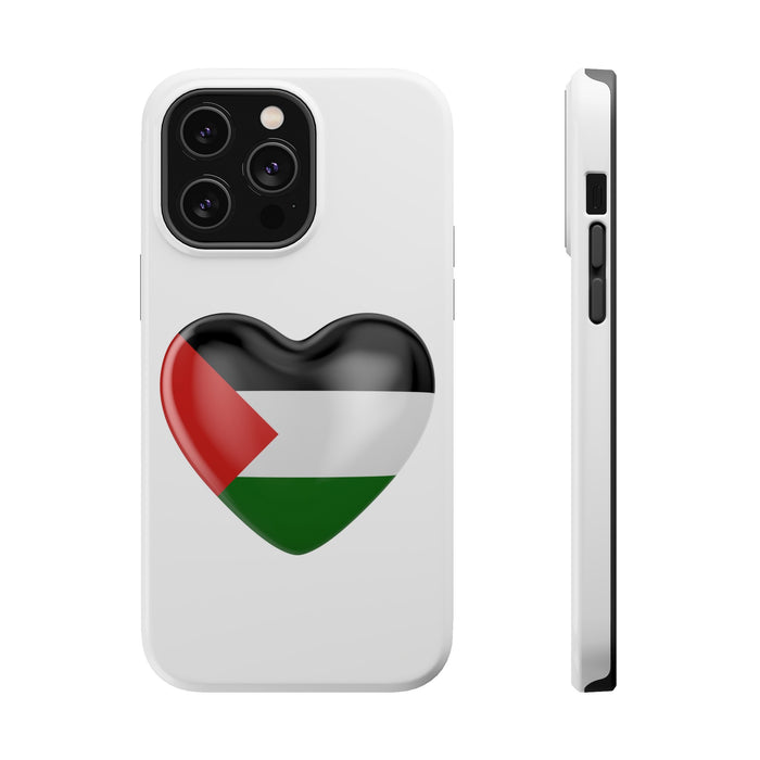 MagSafe Tough Cases with Palestinian flag in heart shape