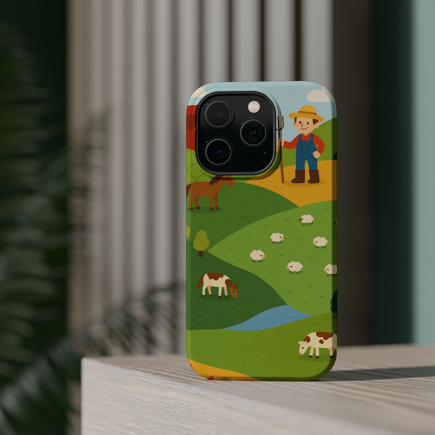 Farm-Themed Impact-Resistant MagSafe Phone Case