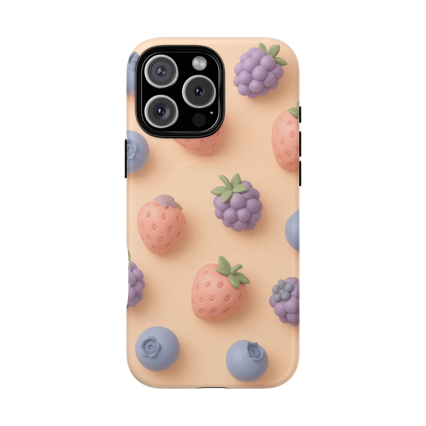 Fruitful 3D Strawberries Berries Tough Magnetic MagSafe Phone Case