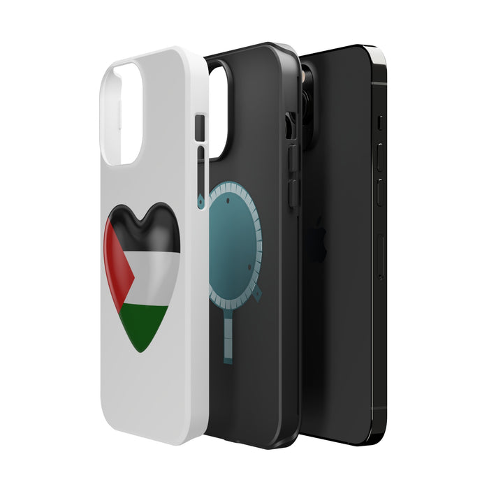 MagSafe Tough Cases with Palestinian flag in heart shape