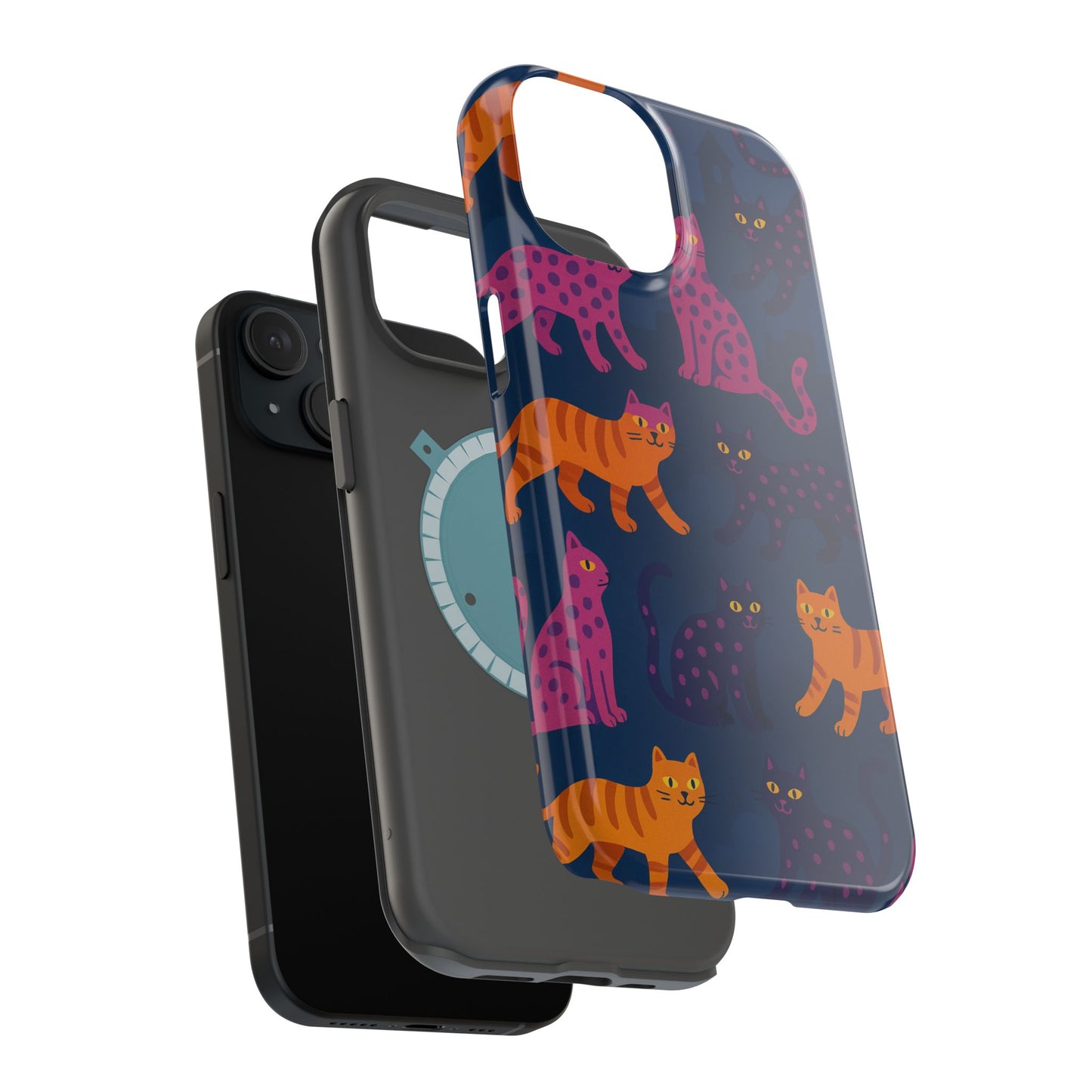 Colorful Cat Phone Case - MagSafe Impact-Resistant