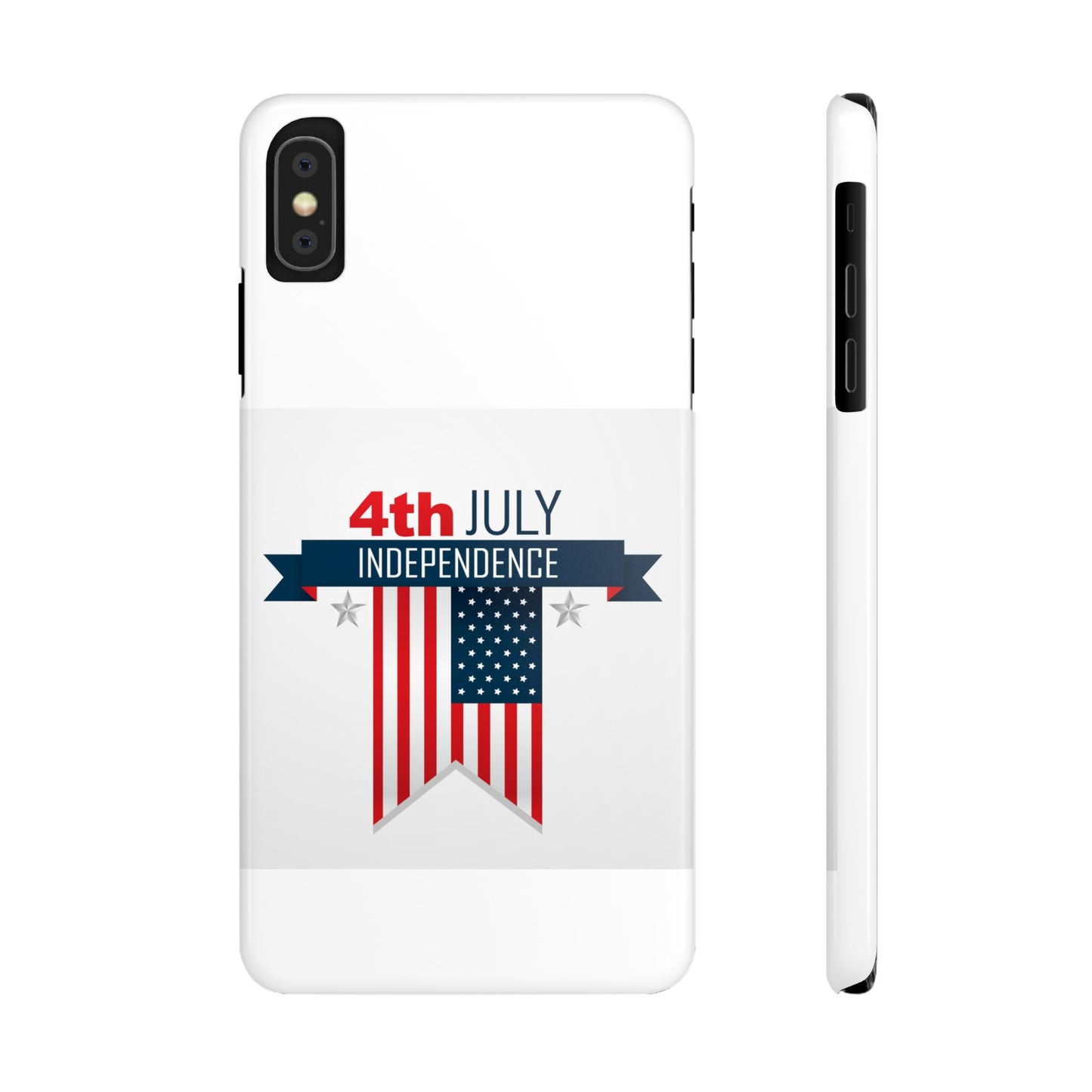 Slim Phone Cases with 4th of July writing for iPhone 17 and more