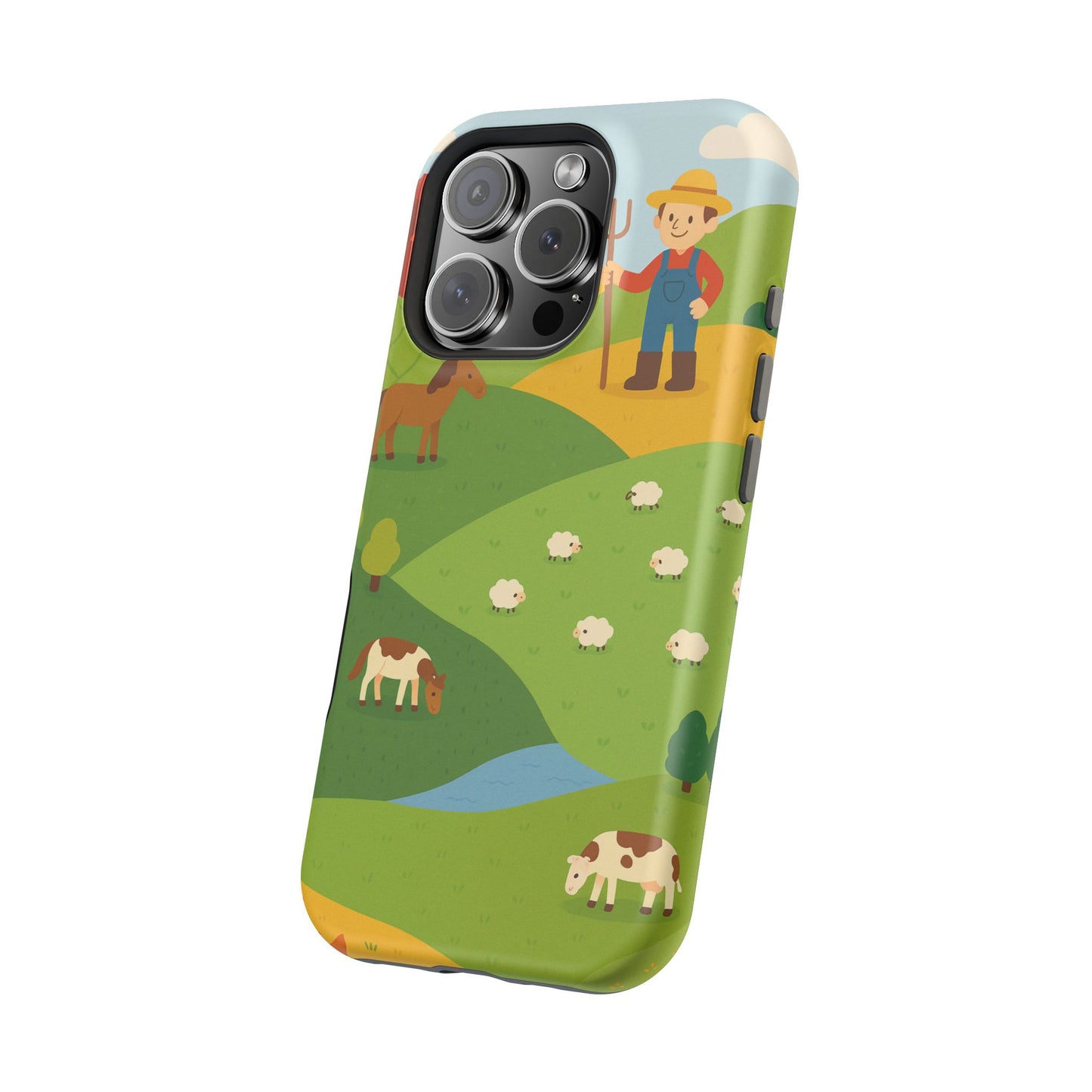 Farm-Themed Impact-Resistant MagSafe Phone Case