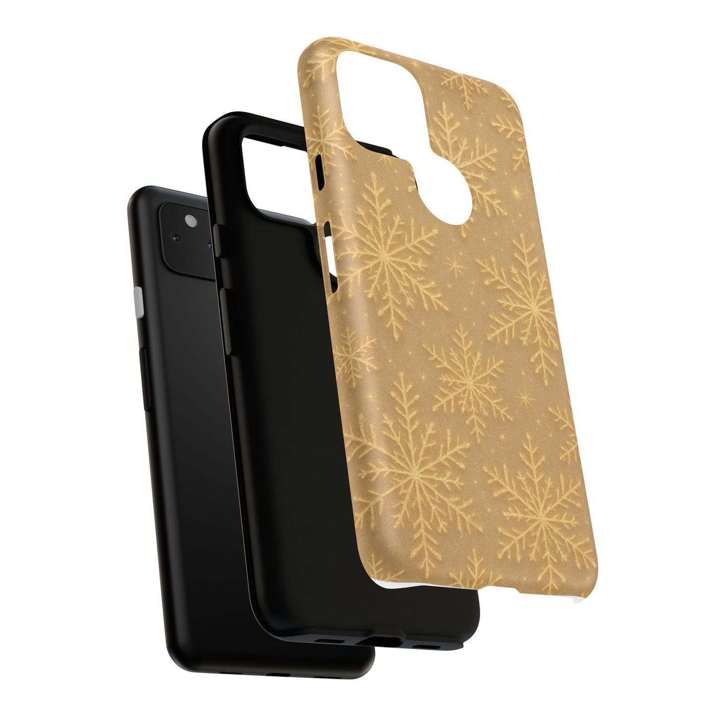 Golden Snowflake Holiday iPhone Case Shamo's