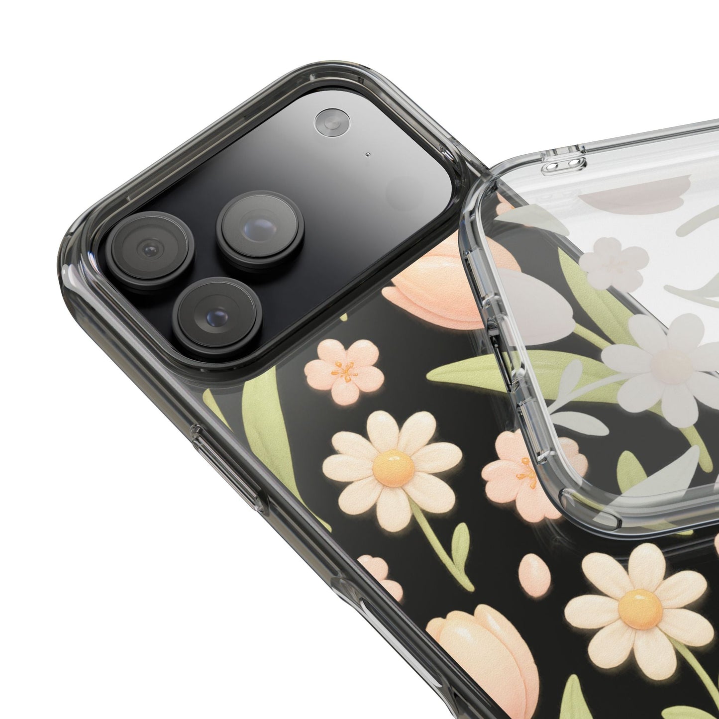 Floral Impact-Resistant Clear iPhone Case Shamo's