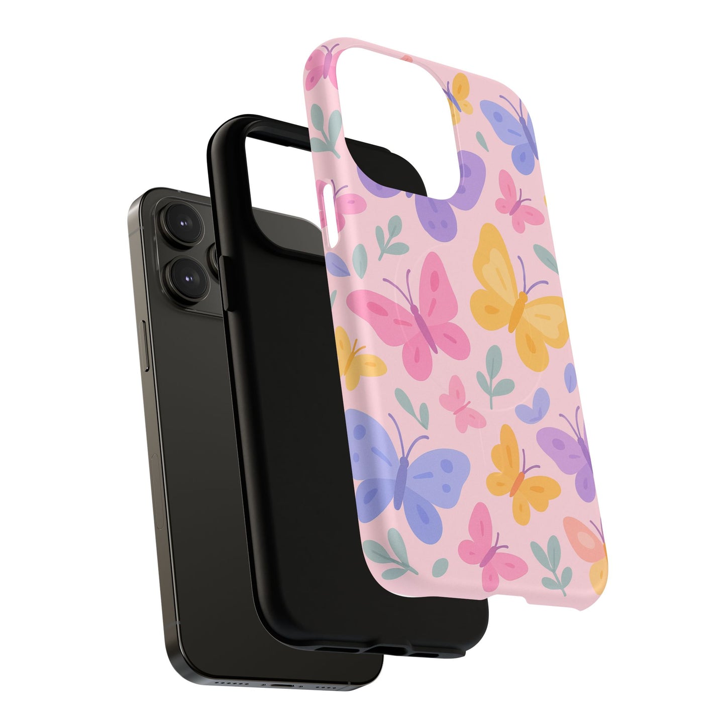 Butterfly Pattern Compatible with MagSafe Tough Magnetic Phone Case