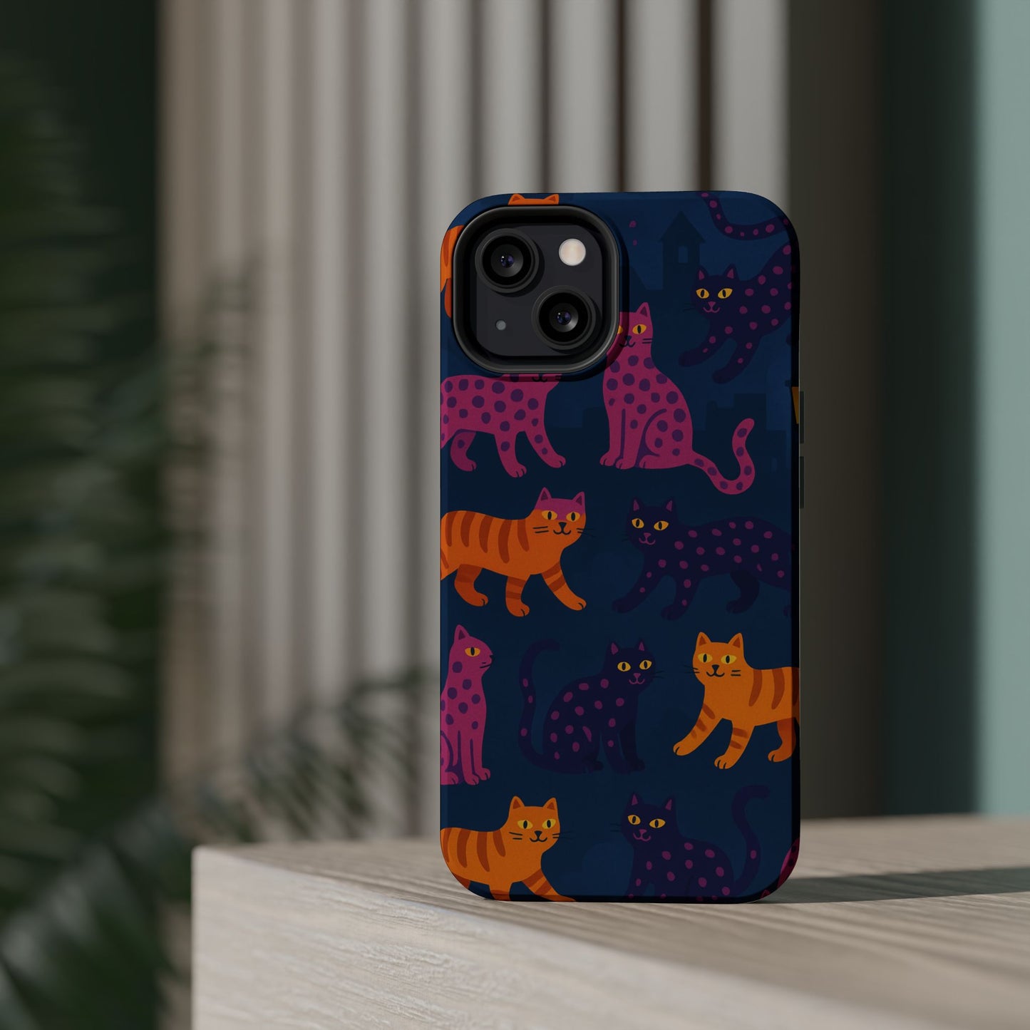 Colorful Cat Phone Case - MagSafe Impact-Resistant