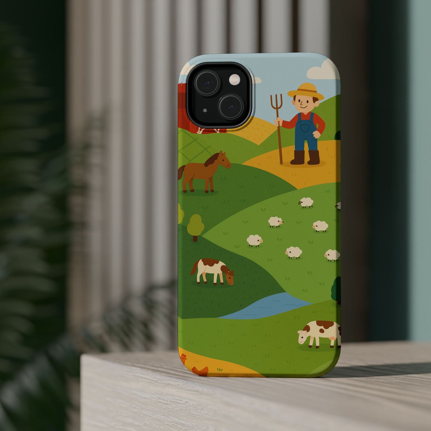 Farm-Themed Impact-Resistant MagSafe Phone Case