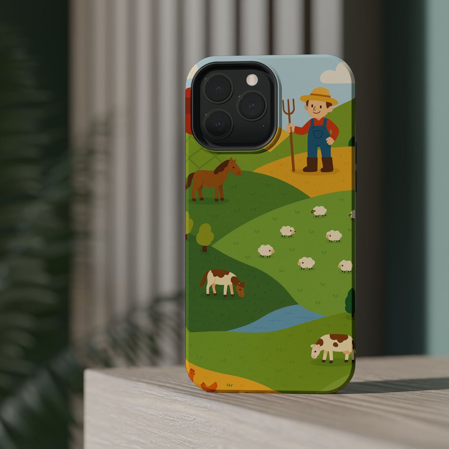 Farm-Themed Impact-Resistant MagSafe Phone Case