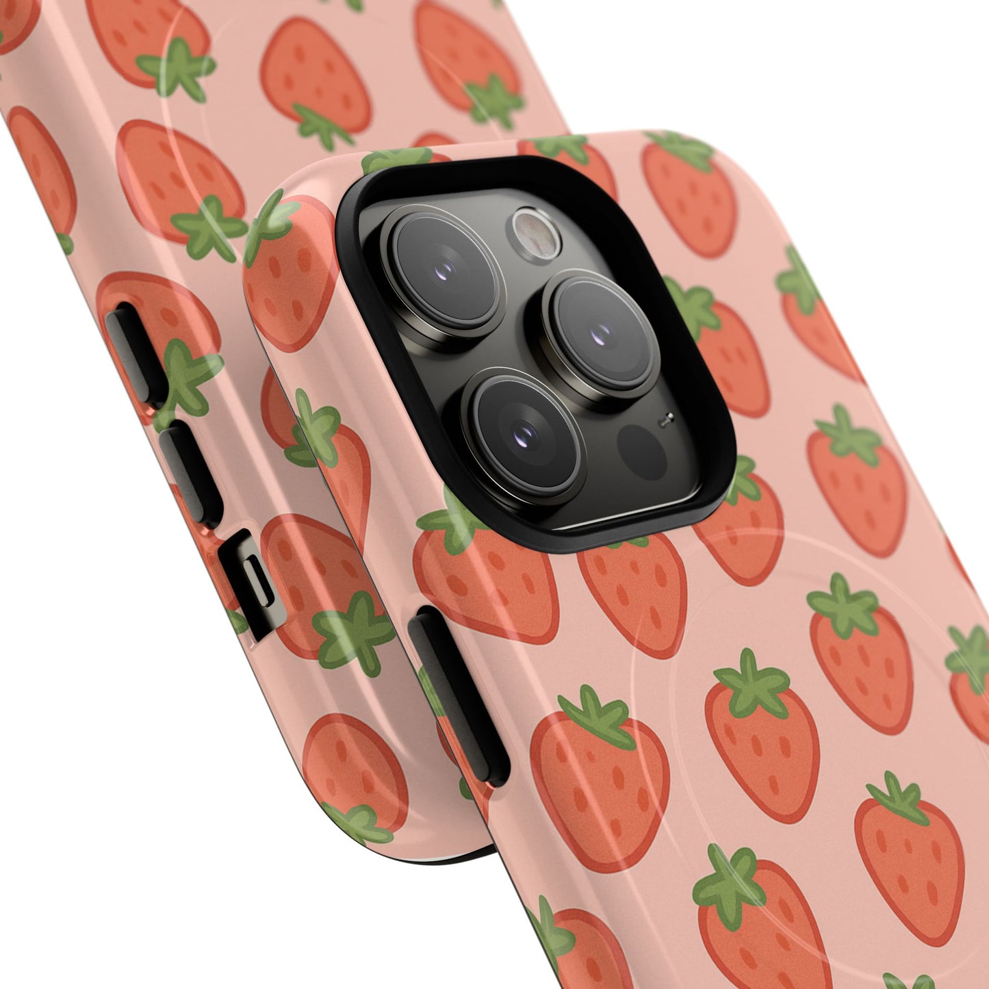 Strawberry Pattern Magnetic Phone Case | Berry Sweet Love
