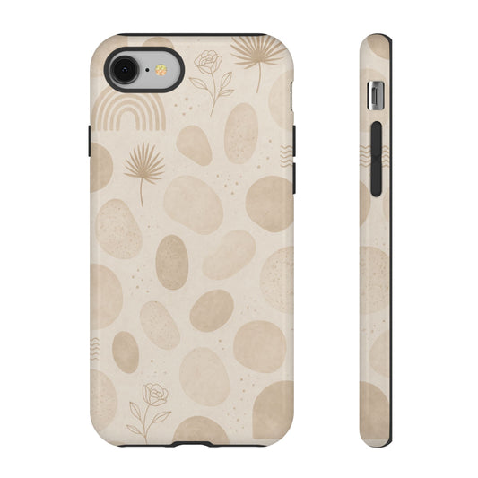 Neutral Pebble Pattern Tough iPhone Case - Shamo's