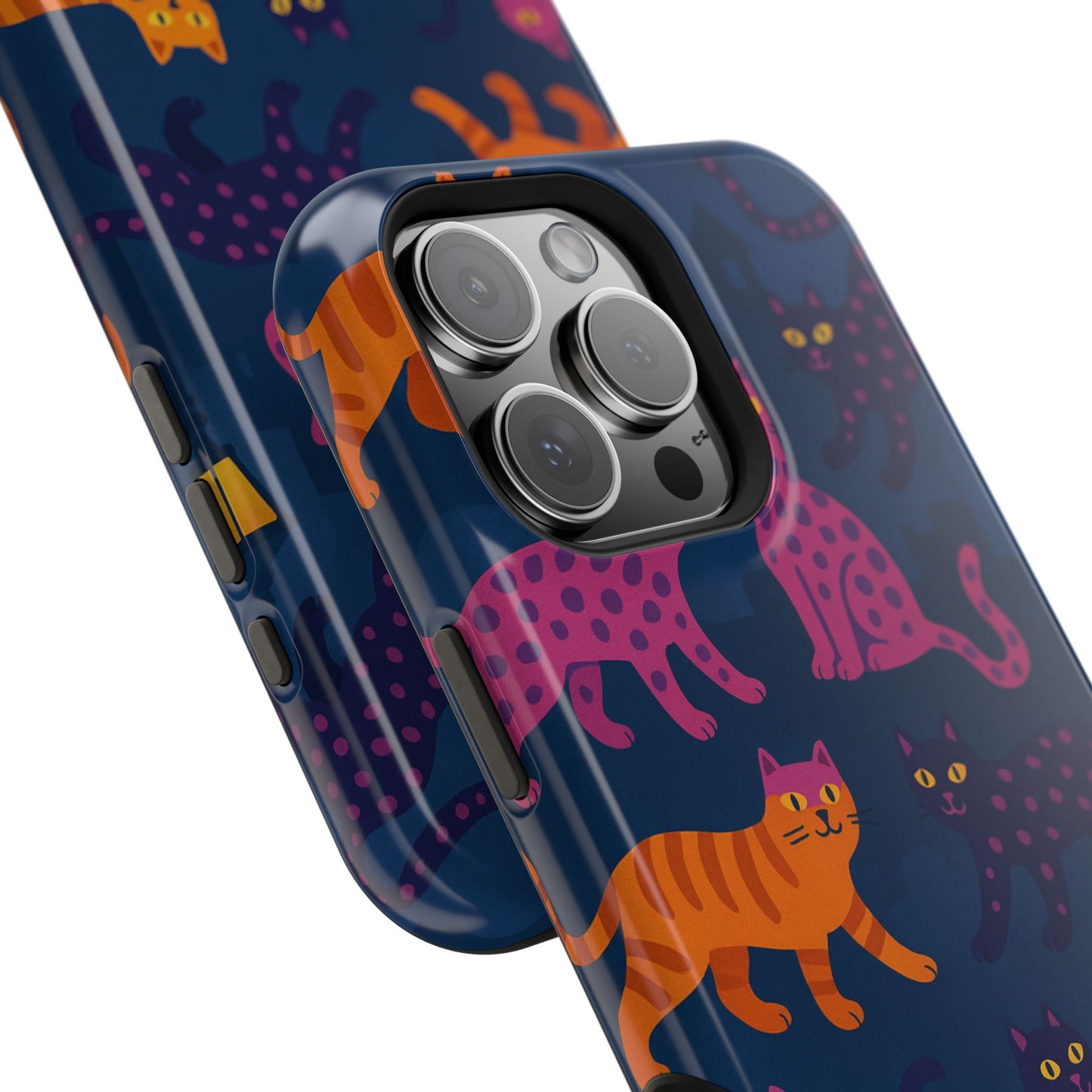Colorful Cat Phone Case - MagSafe Impact-Resistant