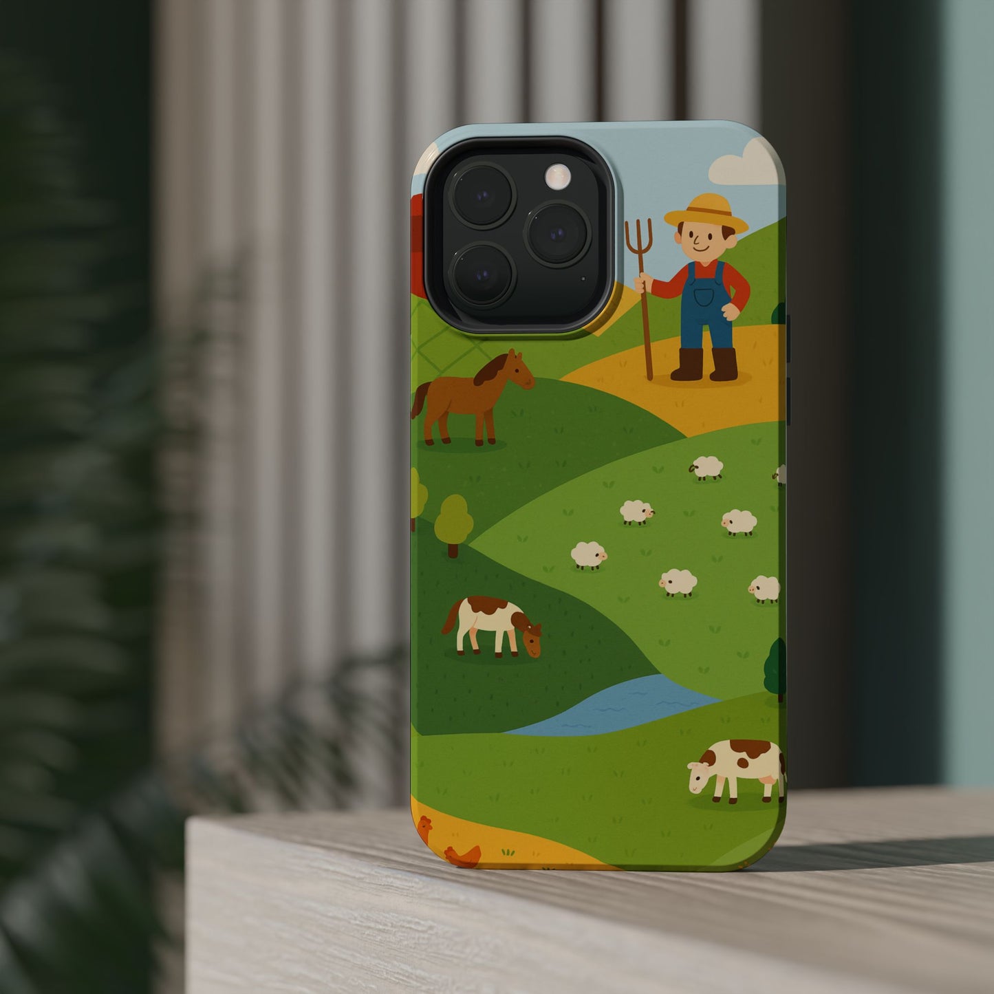 Farm-Themed Impact-Resistant MagSafe Phone Case