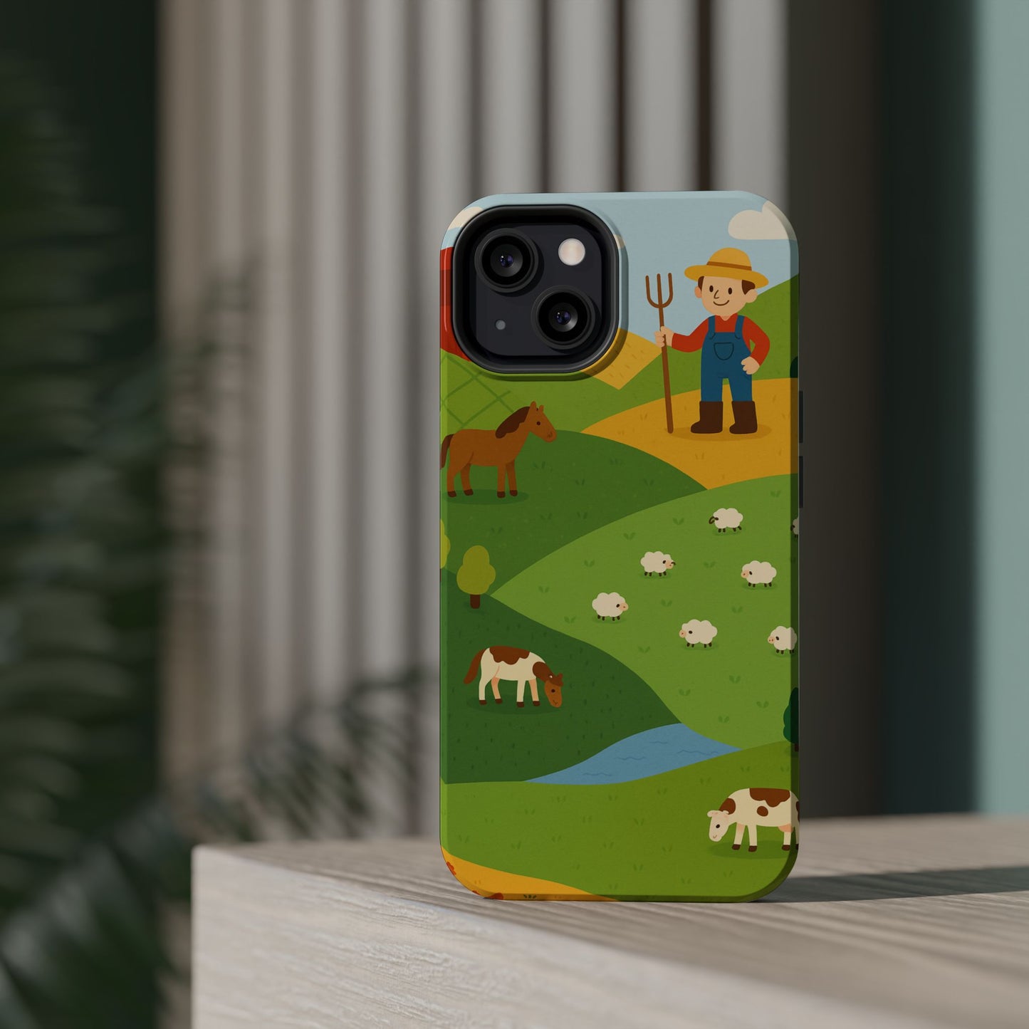 Farm-Themed Impact-Resistant MagSafe Phone Case