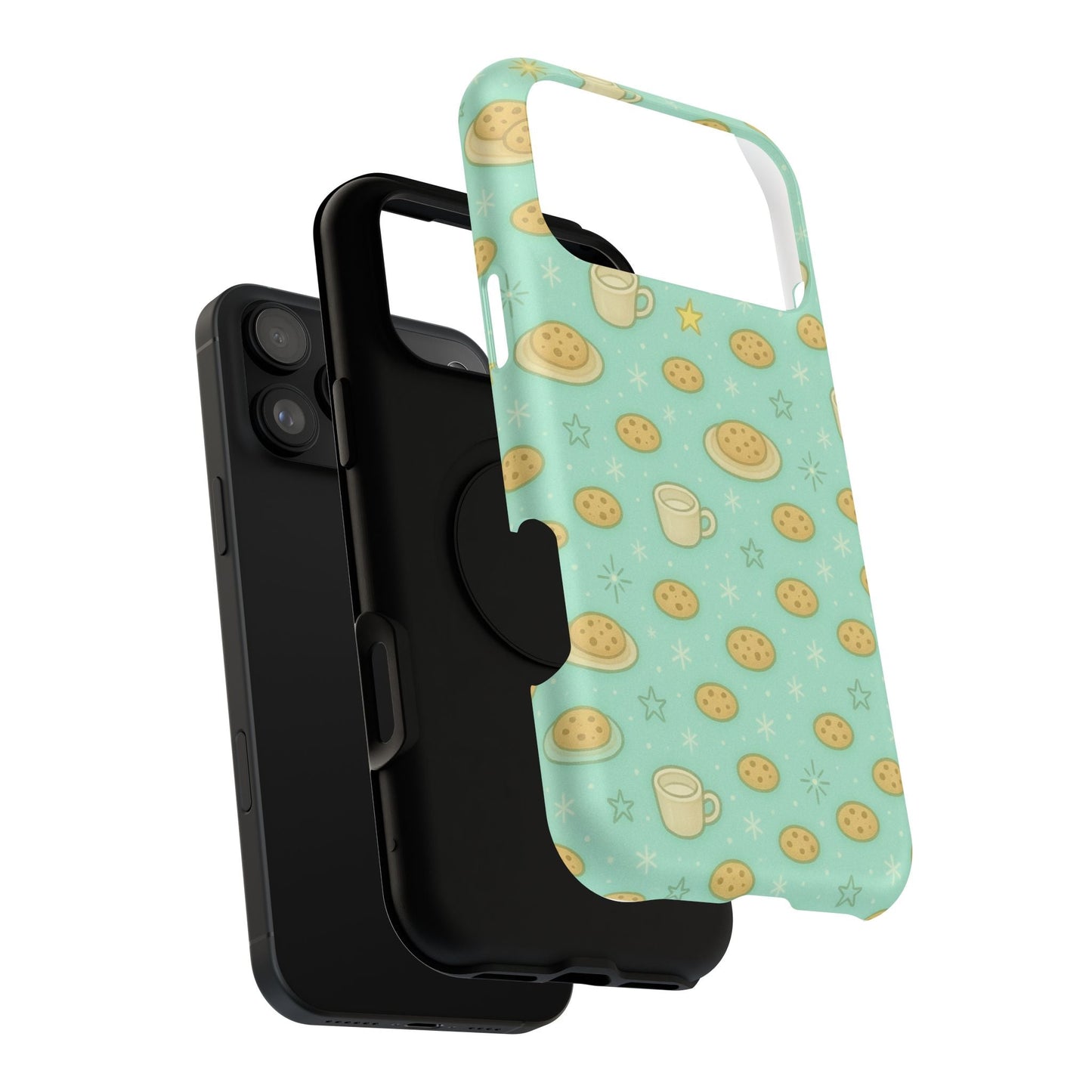 Cookie & Coffee Pattern Tough iPhone Case — Impact-Resistant Shamo's