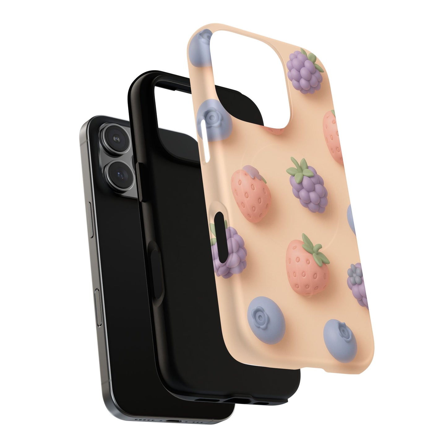 Fruitful 3D Strawberries Berries Tough Magnetic MagSafe Phone Case