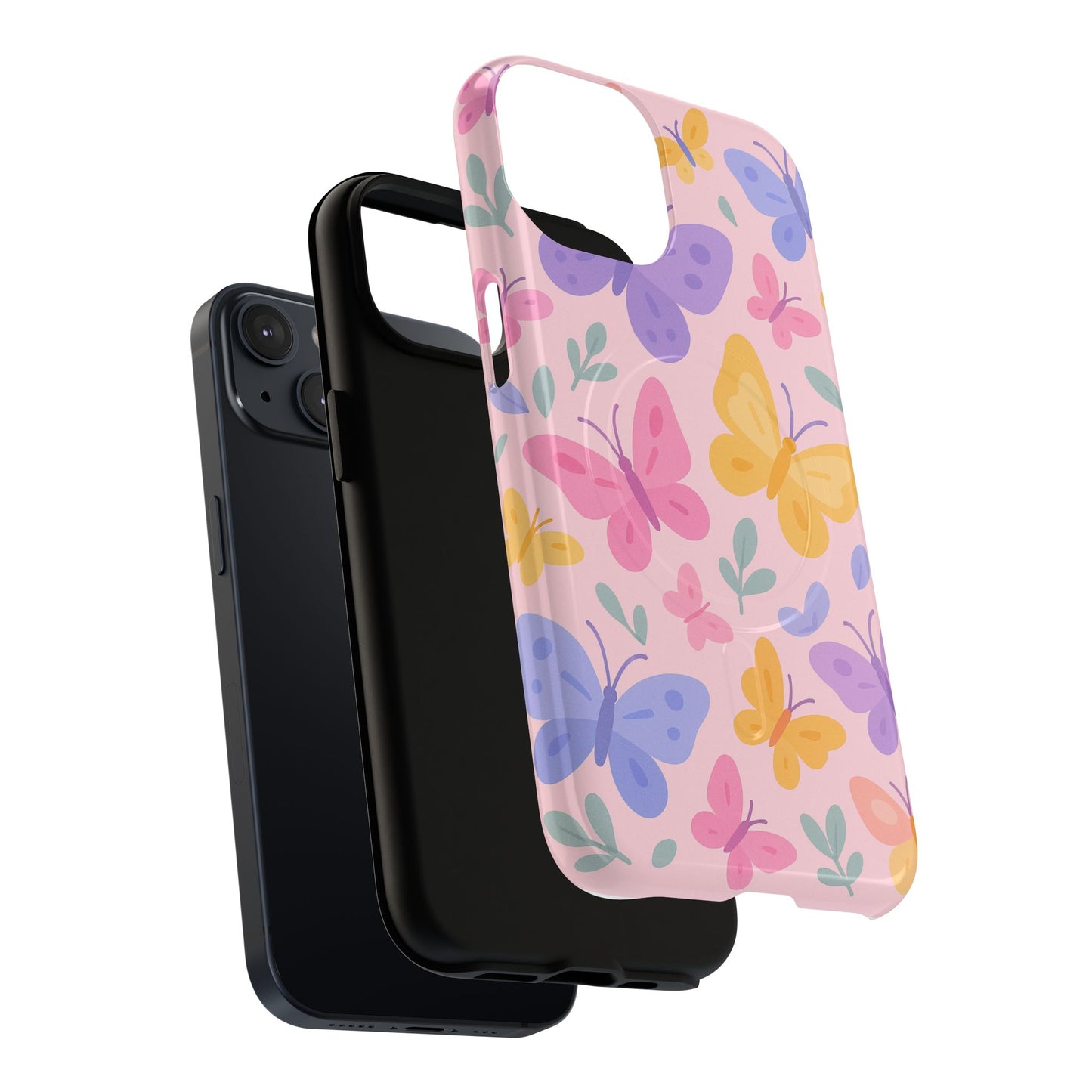 Butterfly Pattern Compatible with MagSafe Tough Magnetic Phone Case