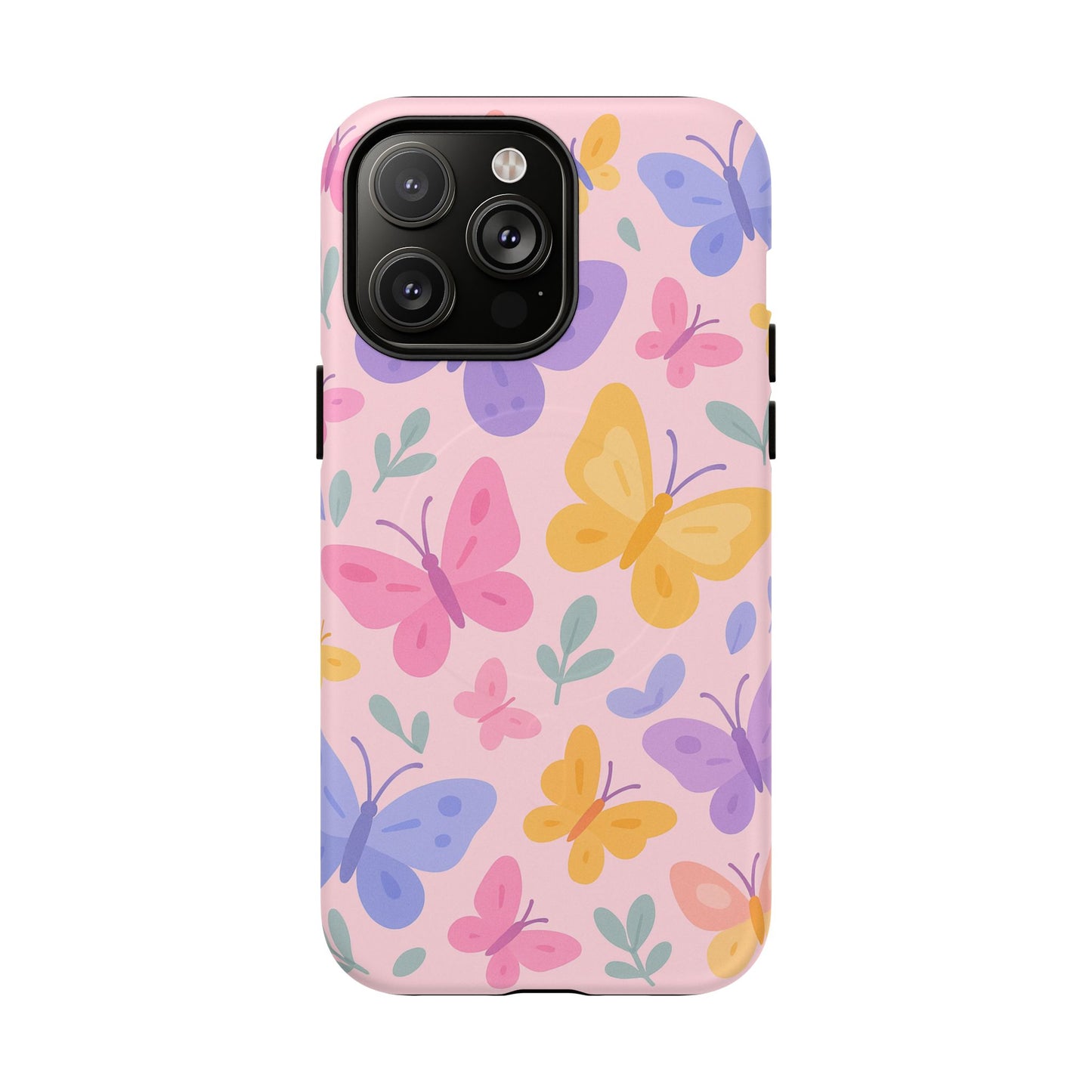 Butterfly Pattern Compatible with MagSafe Tough Magnetic Phone Case