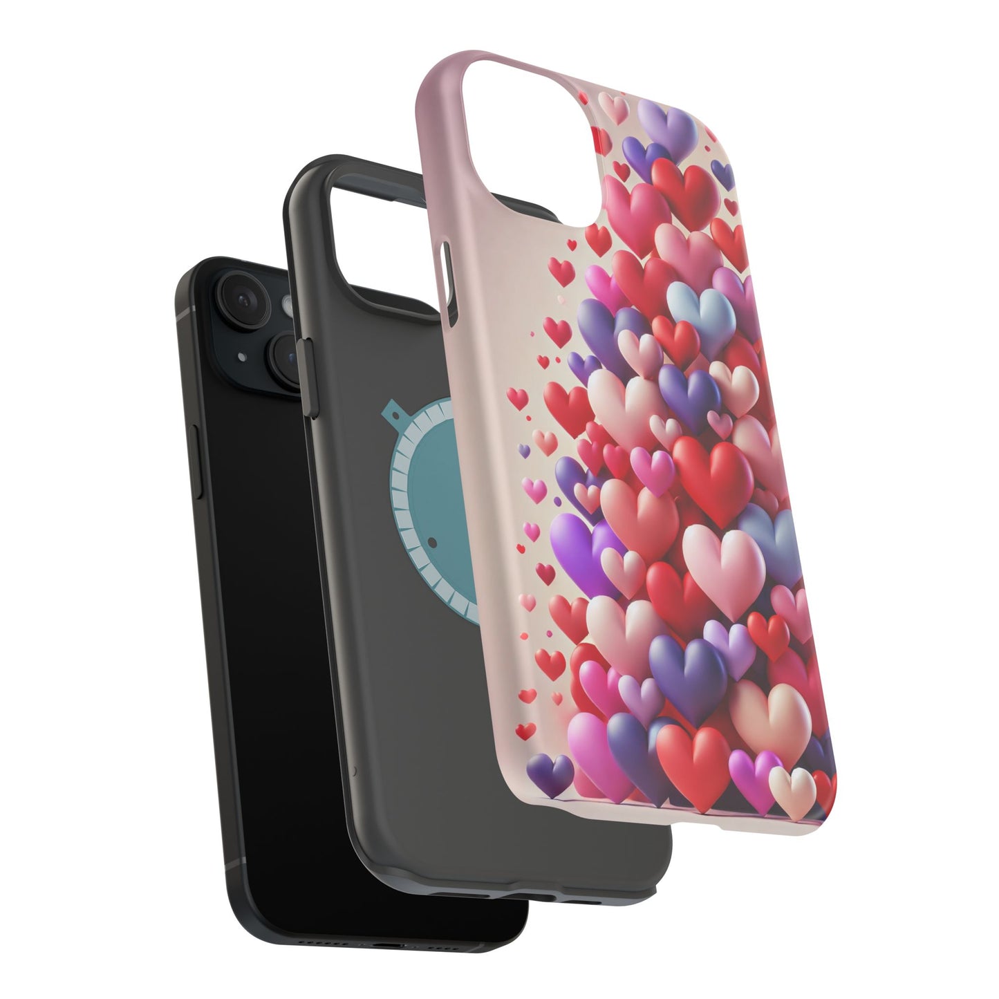 Shamo's Phone Case | MagSafe Compatible | Love Hearts Theme for iPhone 17 and more