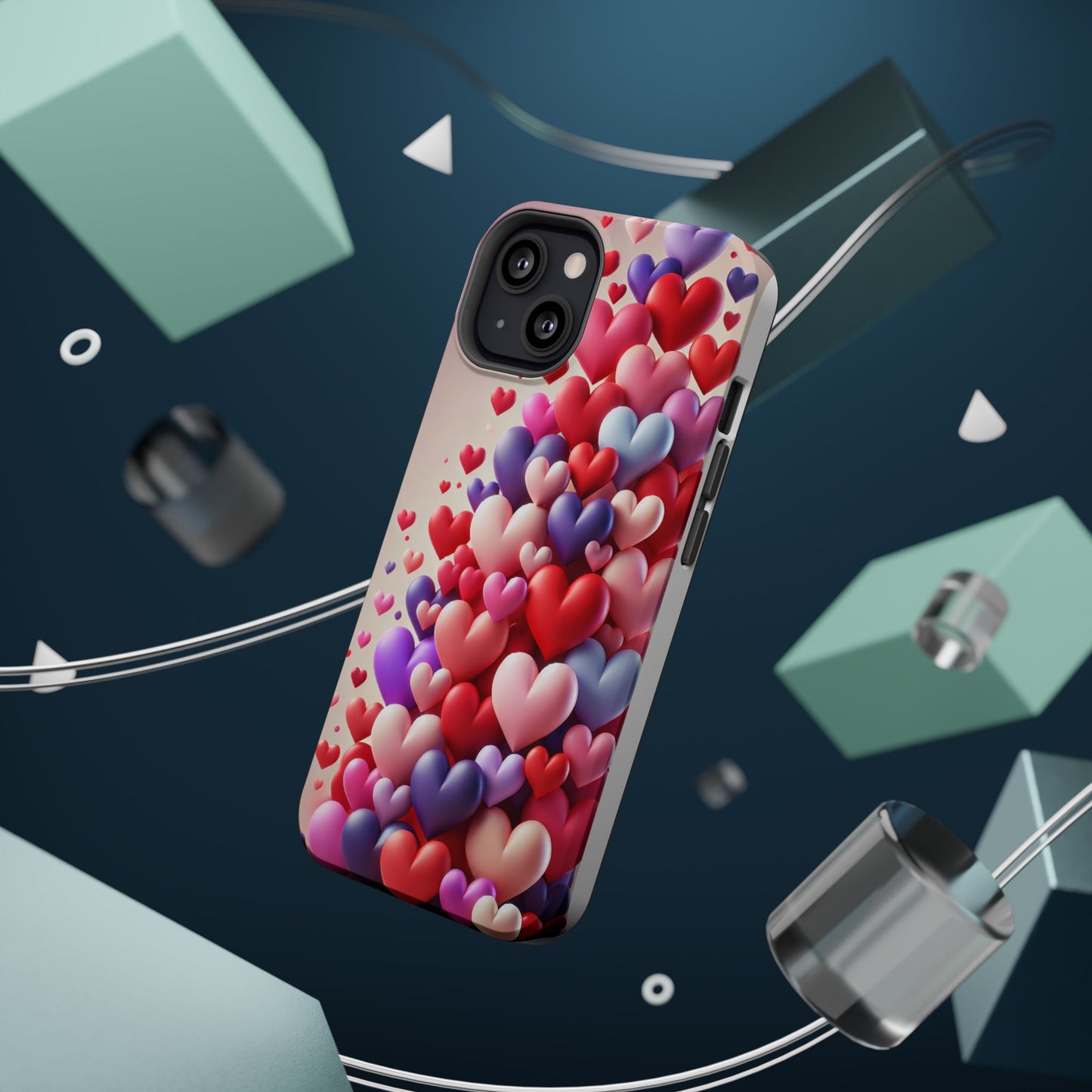 Shamo's Phone Case | MagSafe Compatible | Love Hearts Theme for iPhone 17 and more