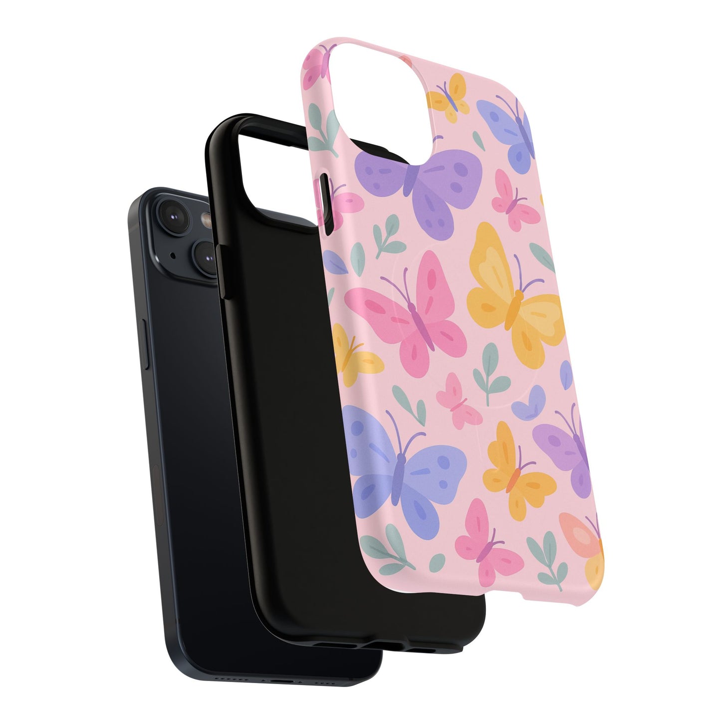 Butterfly Pattern Compatible with MagSafe Tough Magnetic Phone Case