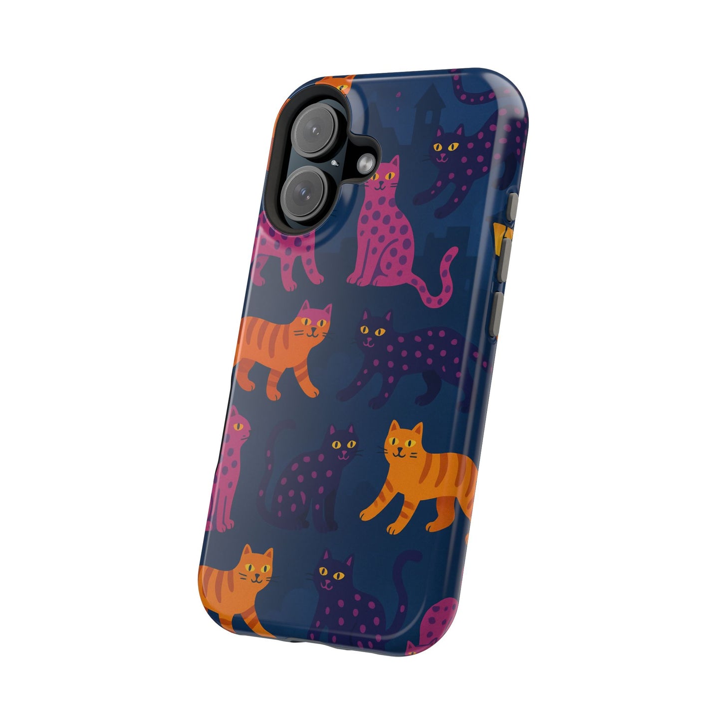 Colorful Cat Phone Case - MagSafe Impact-Resistant