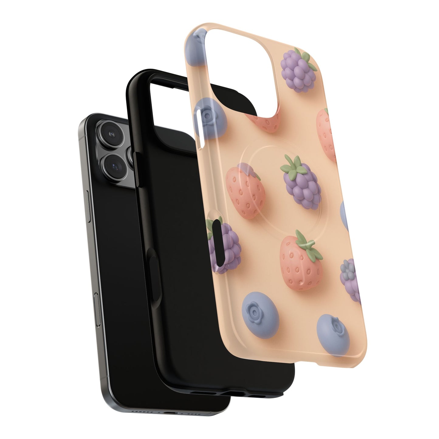 Fruitful 3D Strawberries Berries Tough Magnetic MagSafe Phone Case