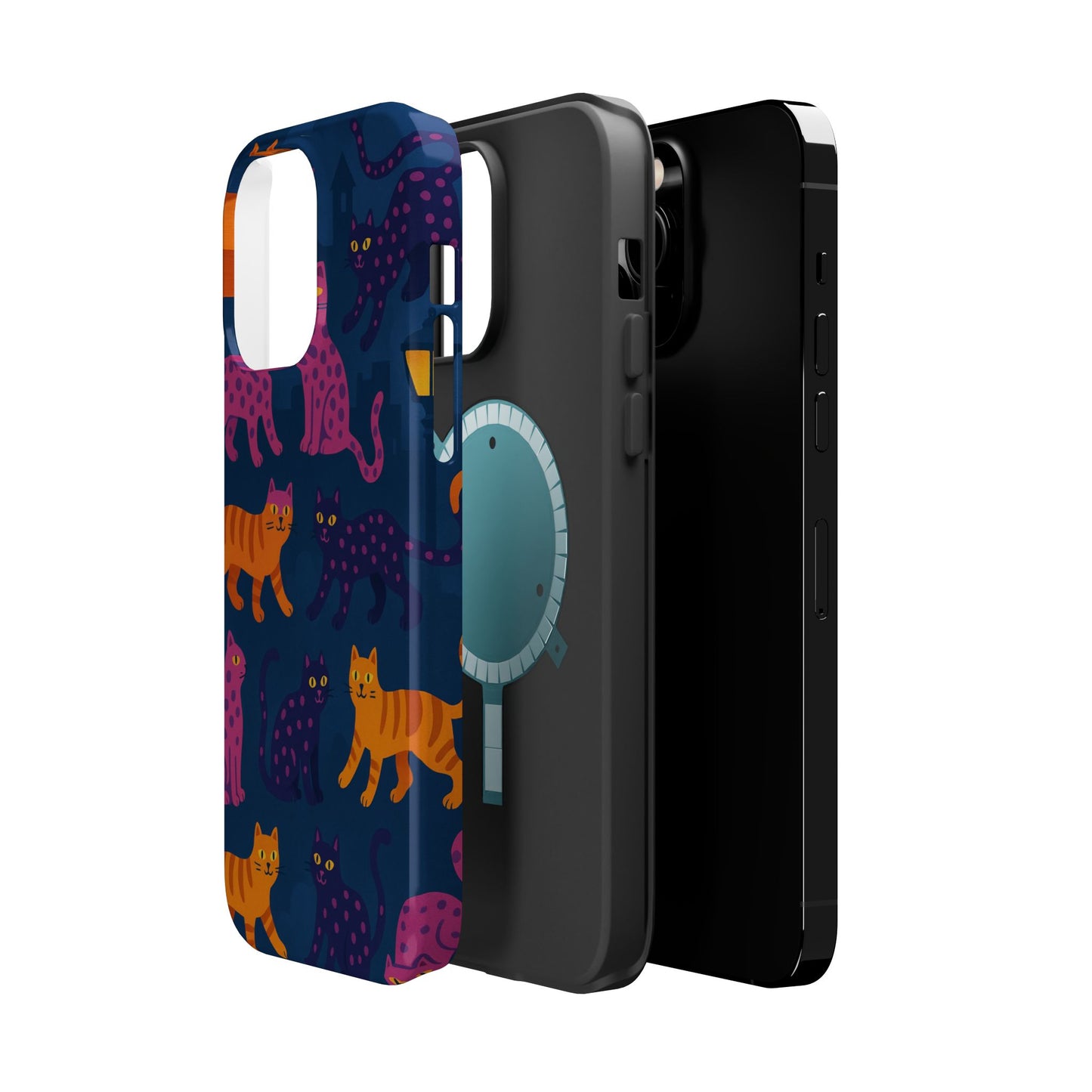 Colorful Cat Phone Case - MagSafe Impact-Resistant