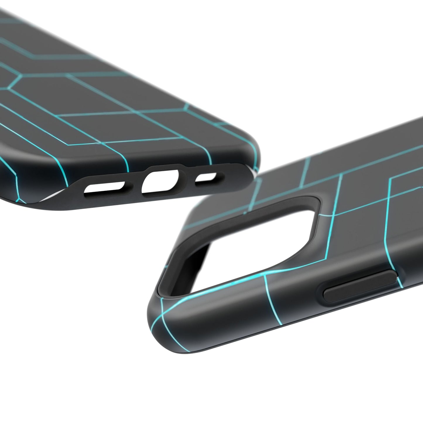 Neon Grid Magnetic Impact-Resistant iPhone Case | MagSafe compatible Shamo's