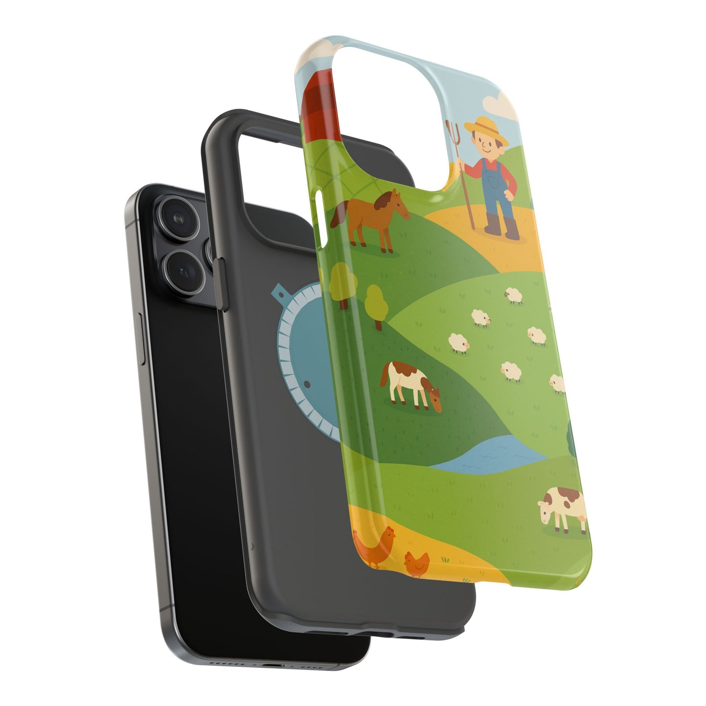 Farm-Themed Impact-Resistant MagSafe Phone Case