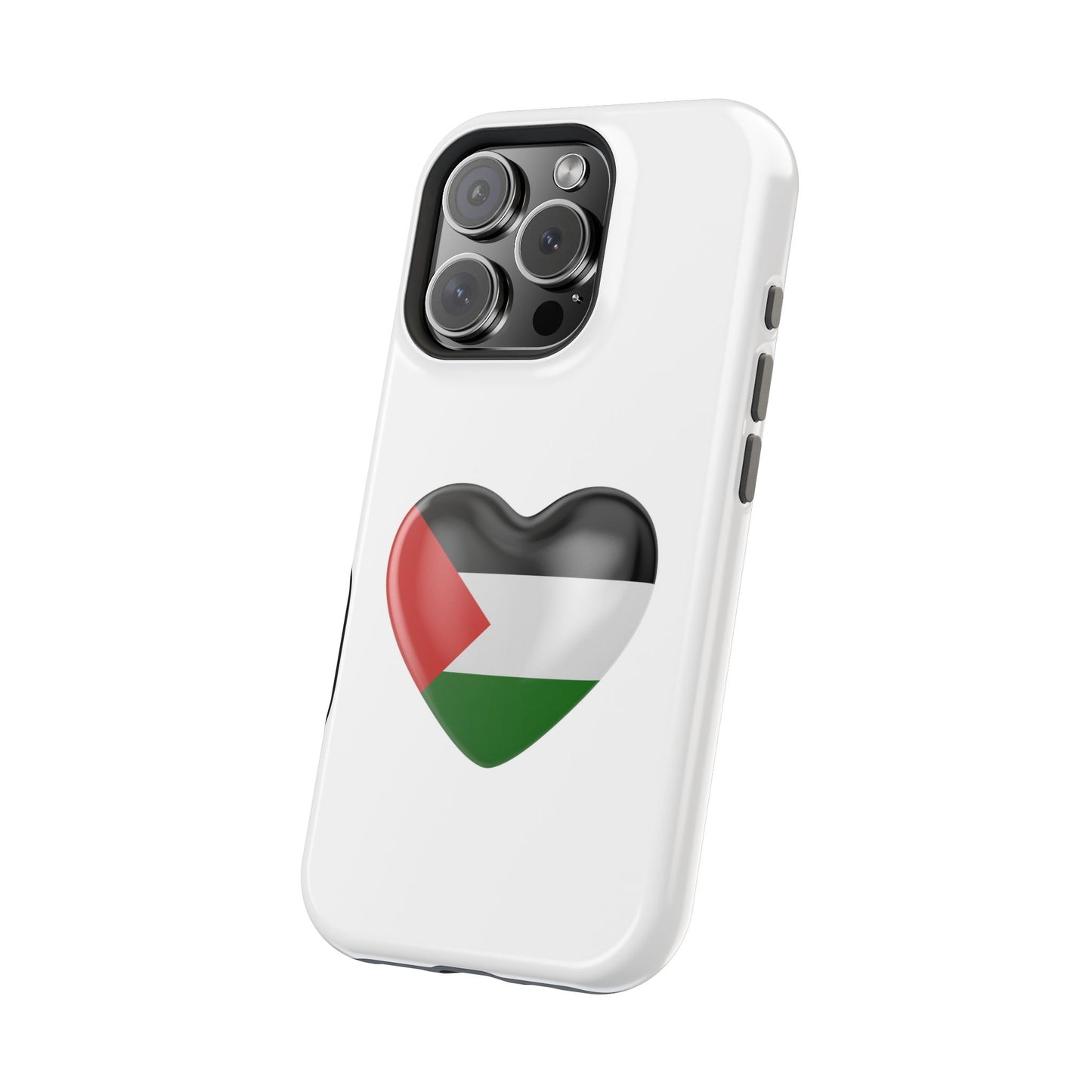 MagSafe Tough Cases with Palestinian flag in heart shape