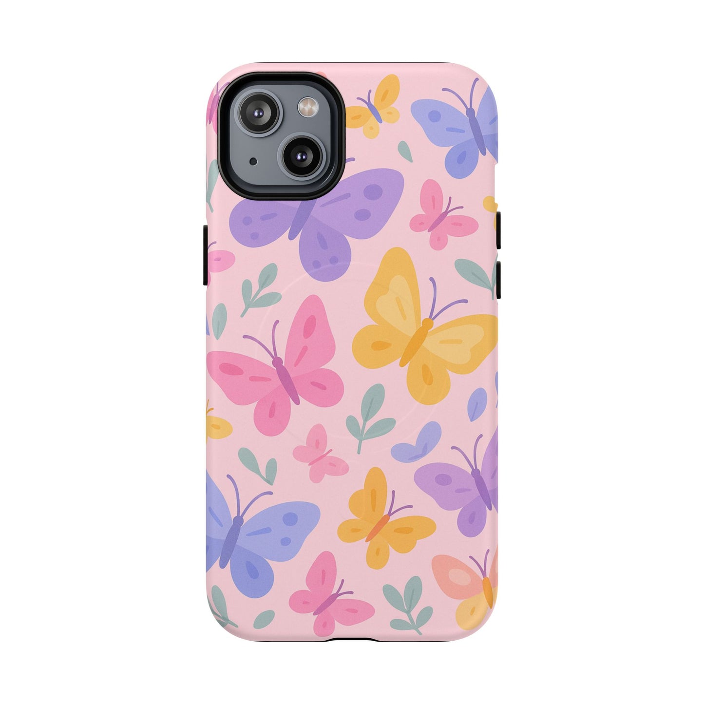 Butterfly Pattern Compatible with MagSafe Tough Magnetic Phone Case